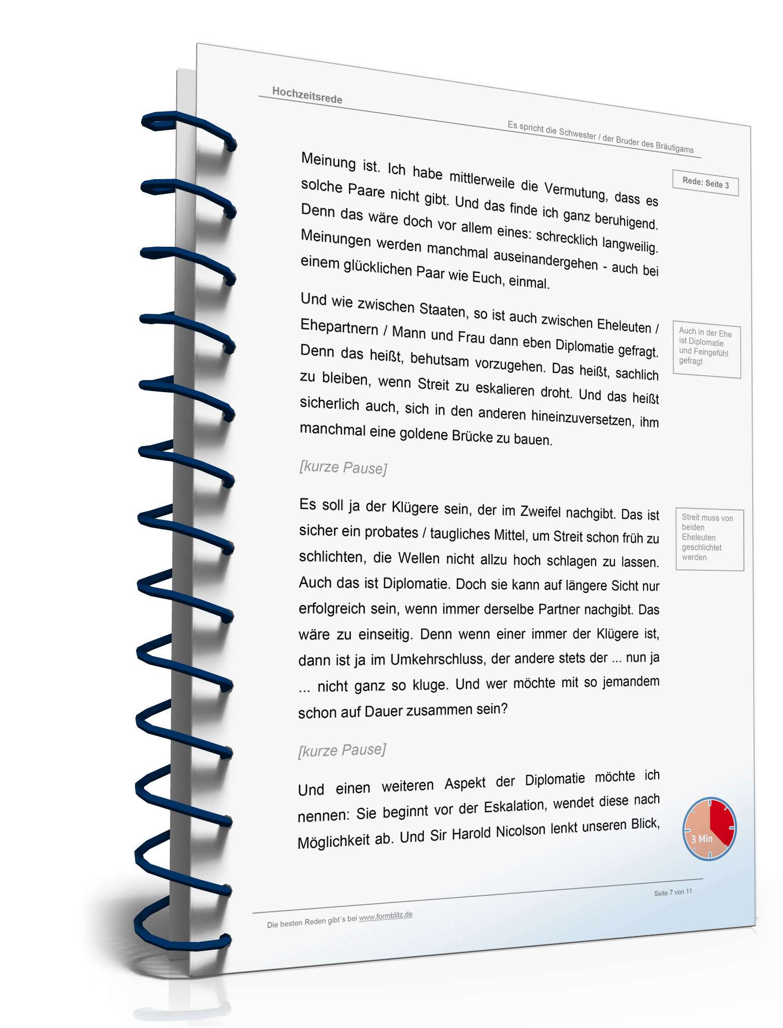 Hochzeitsrede Bruder/Schwester des Bräutigams Excel. Seite: 7