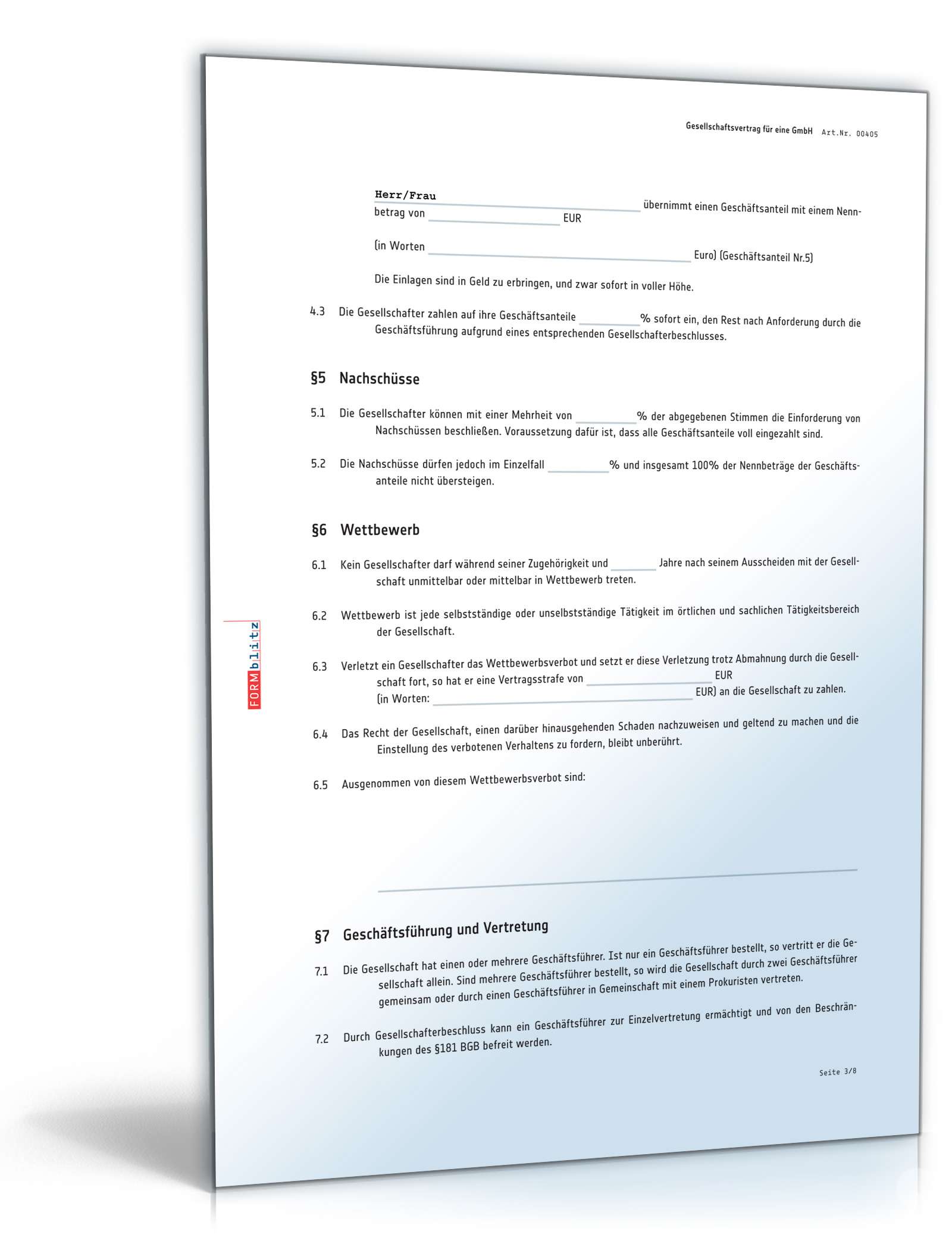 GmbH-Gesellschaftsvertrag PDF. Seite: 3