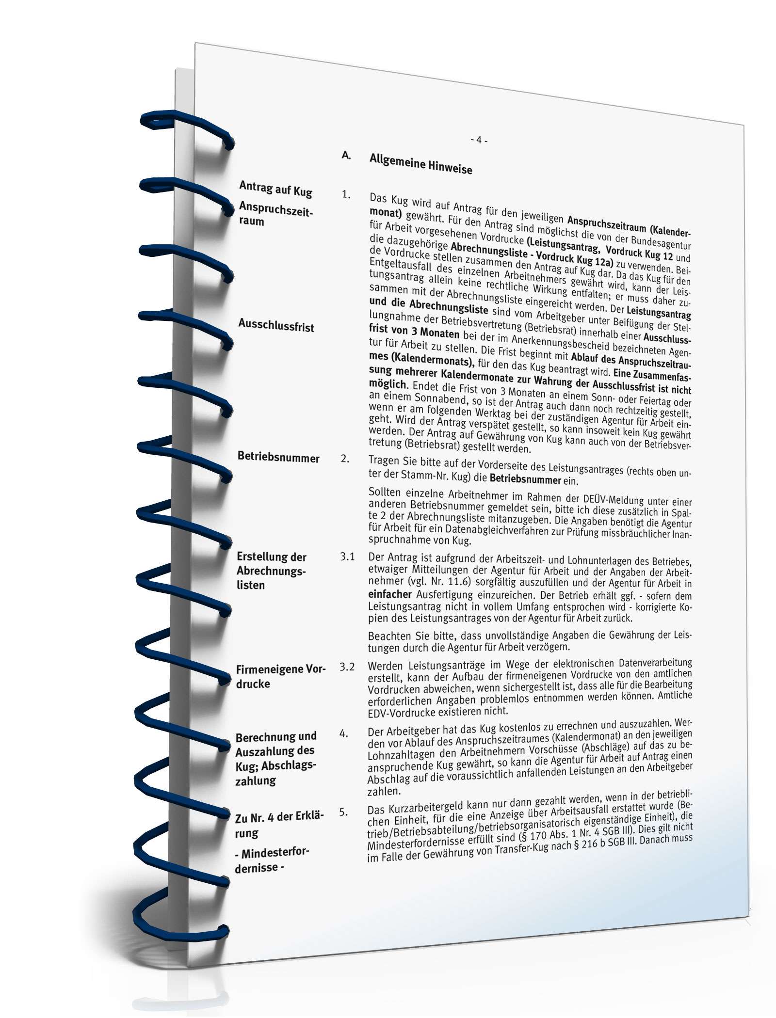 Hinweise zum Antrag Kurzarbeitergeld PDF. Seite: 4