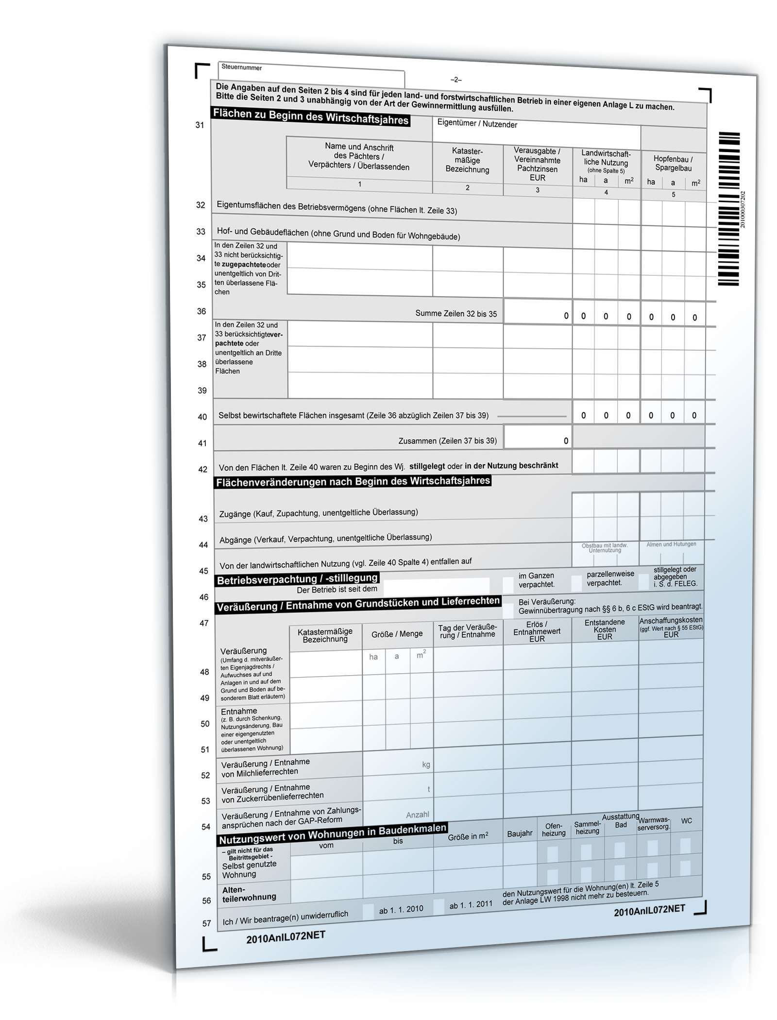 Anlage L 2010 PDF. Seite: 2