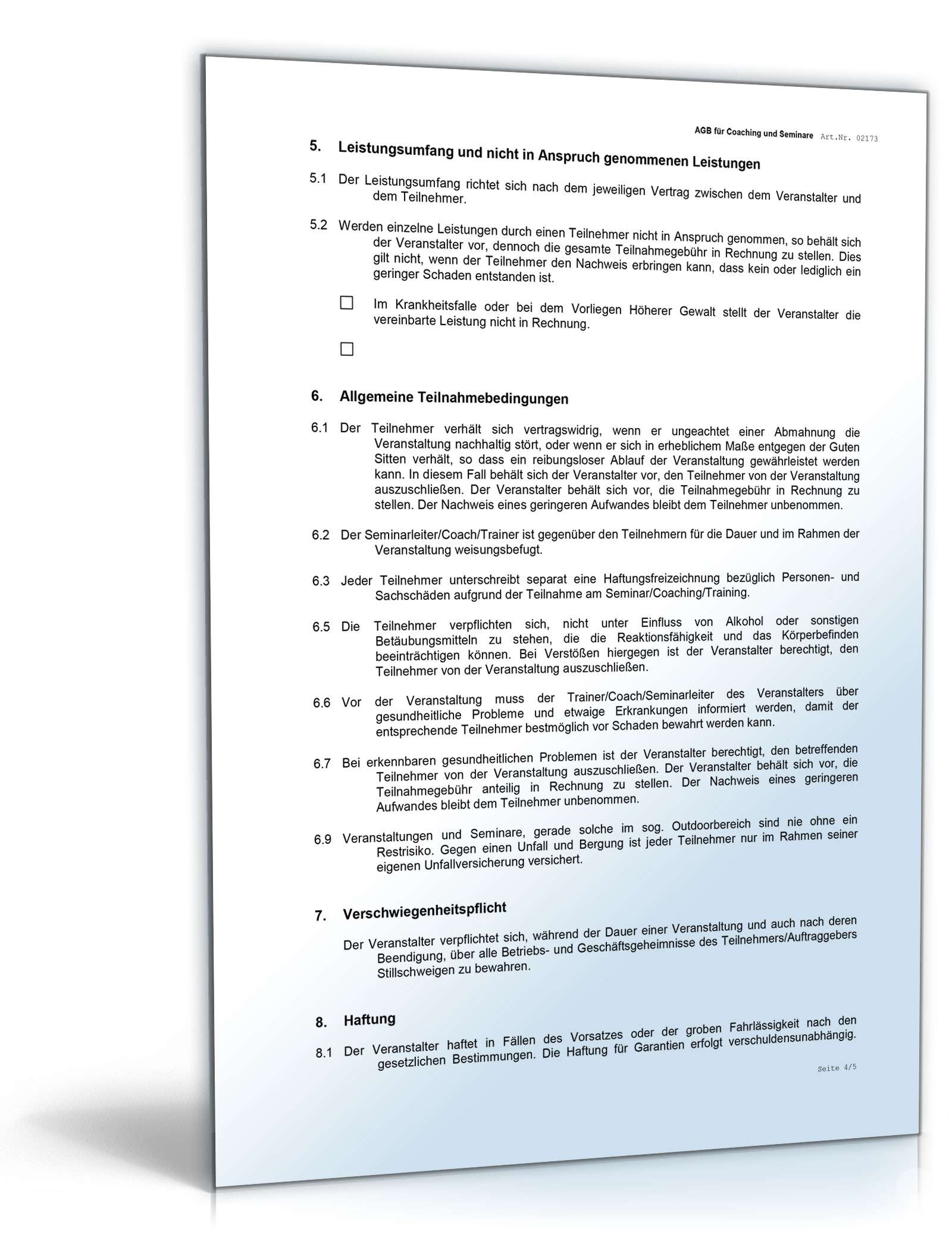 AGB Coaching und Seminare Word. Seite: 3