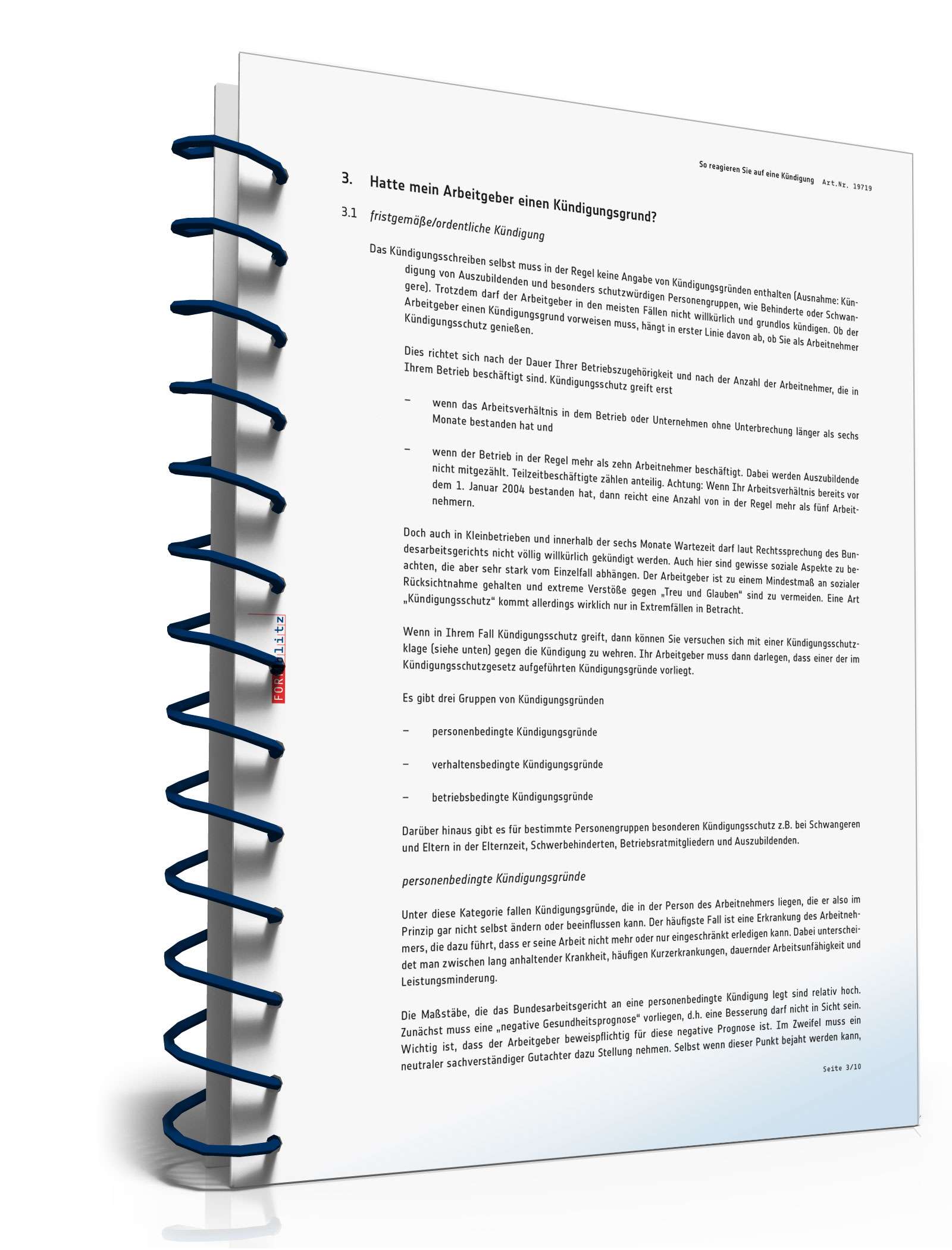 So reagieren Sie auf eine Kündigung PDF. Seite: 4