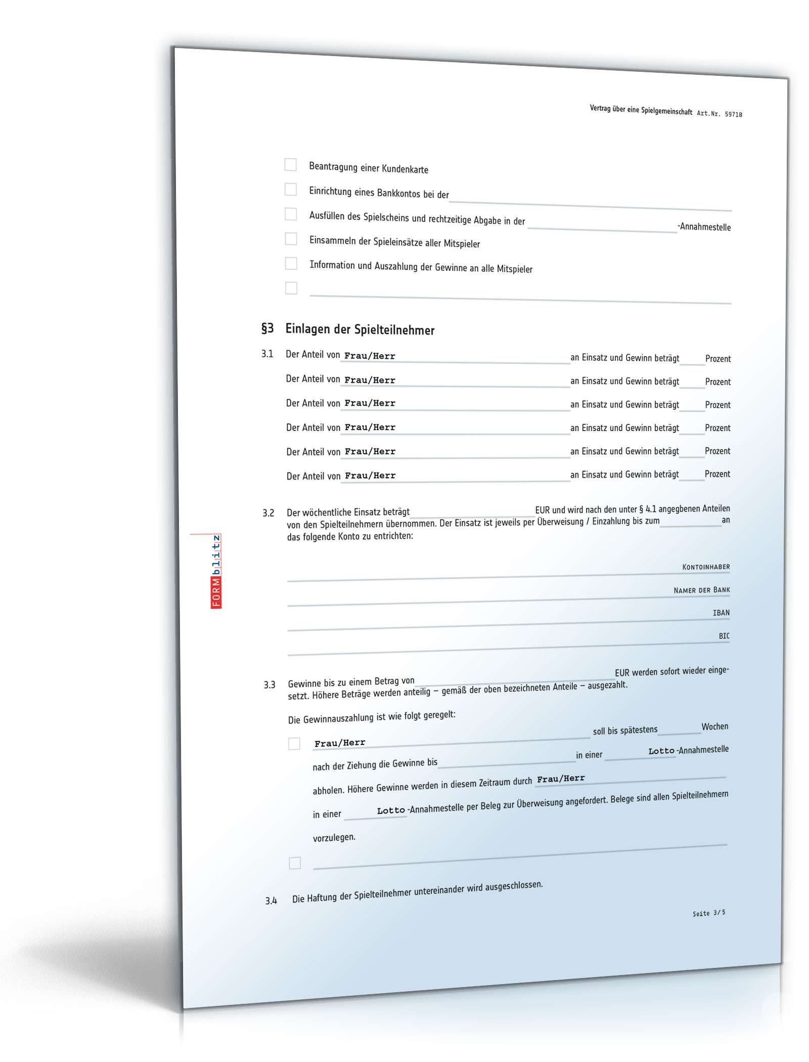 Vertrag Spielgemeinschaft PDF. Seite: 3