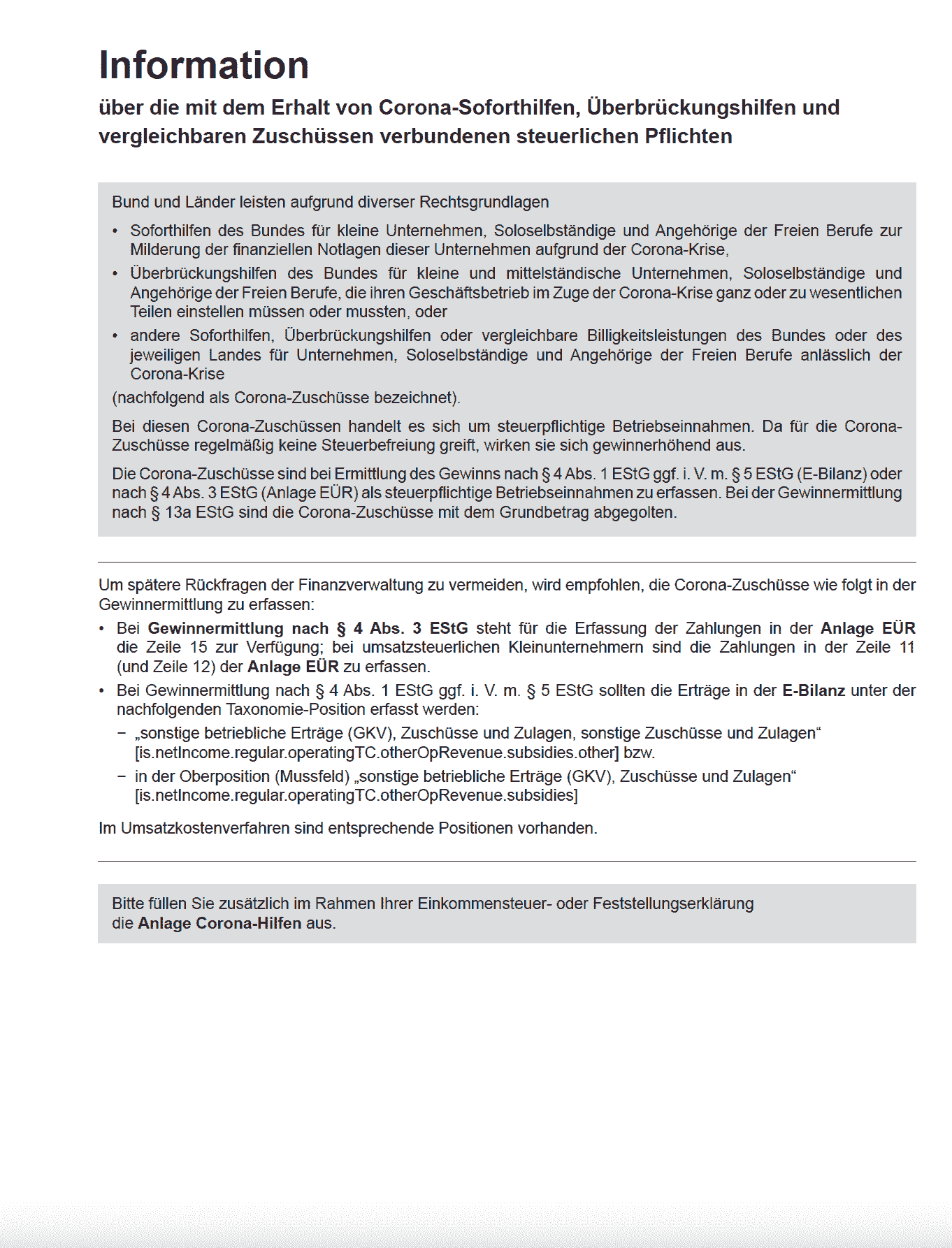 Infoblatt Corona 2021 PDF