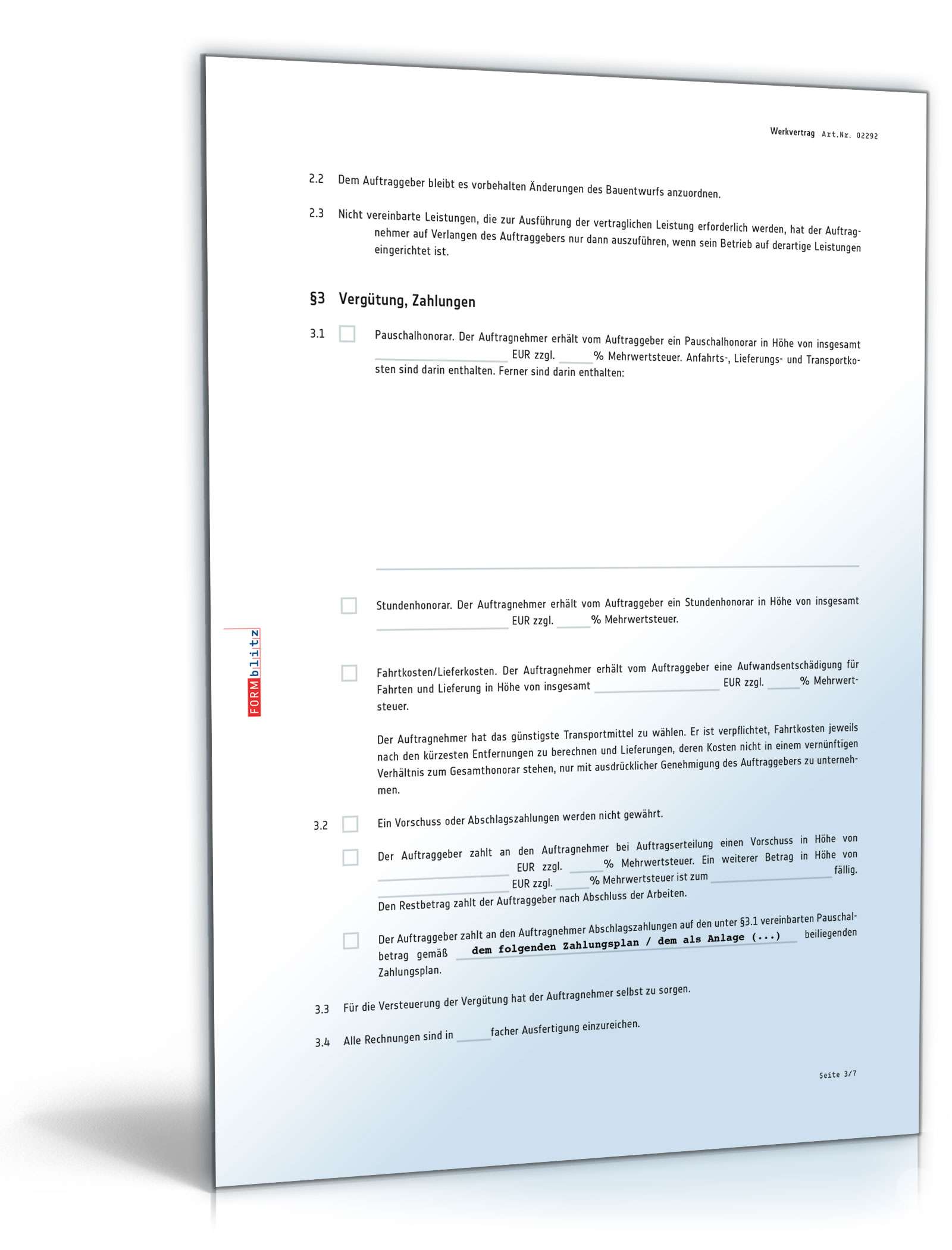 Werkvertrag nach BGB PDF. Seite: 3