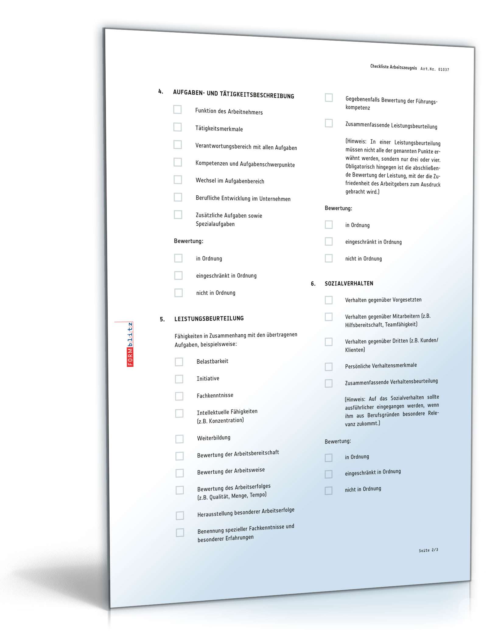 Arbeitszeugnis Sekretärin Excel. Seite: 7