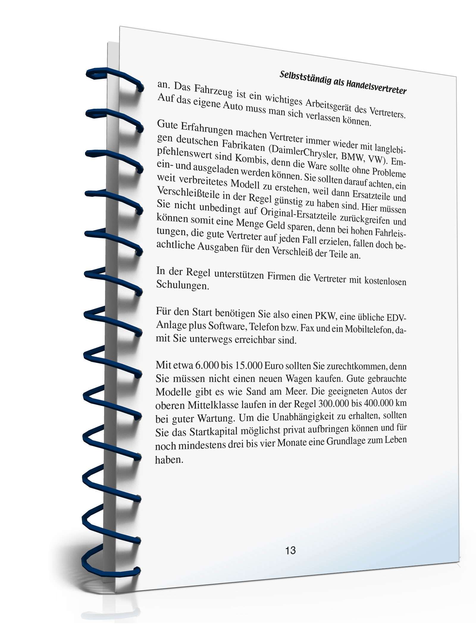 Selbstständig als Handelsvertreter PDF. Seite: 13