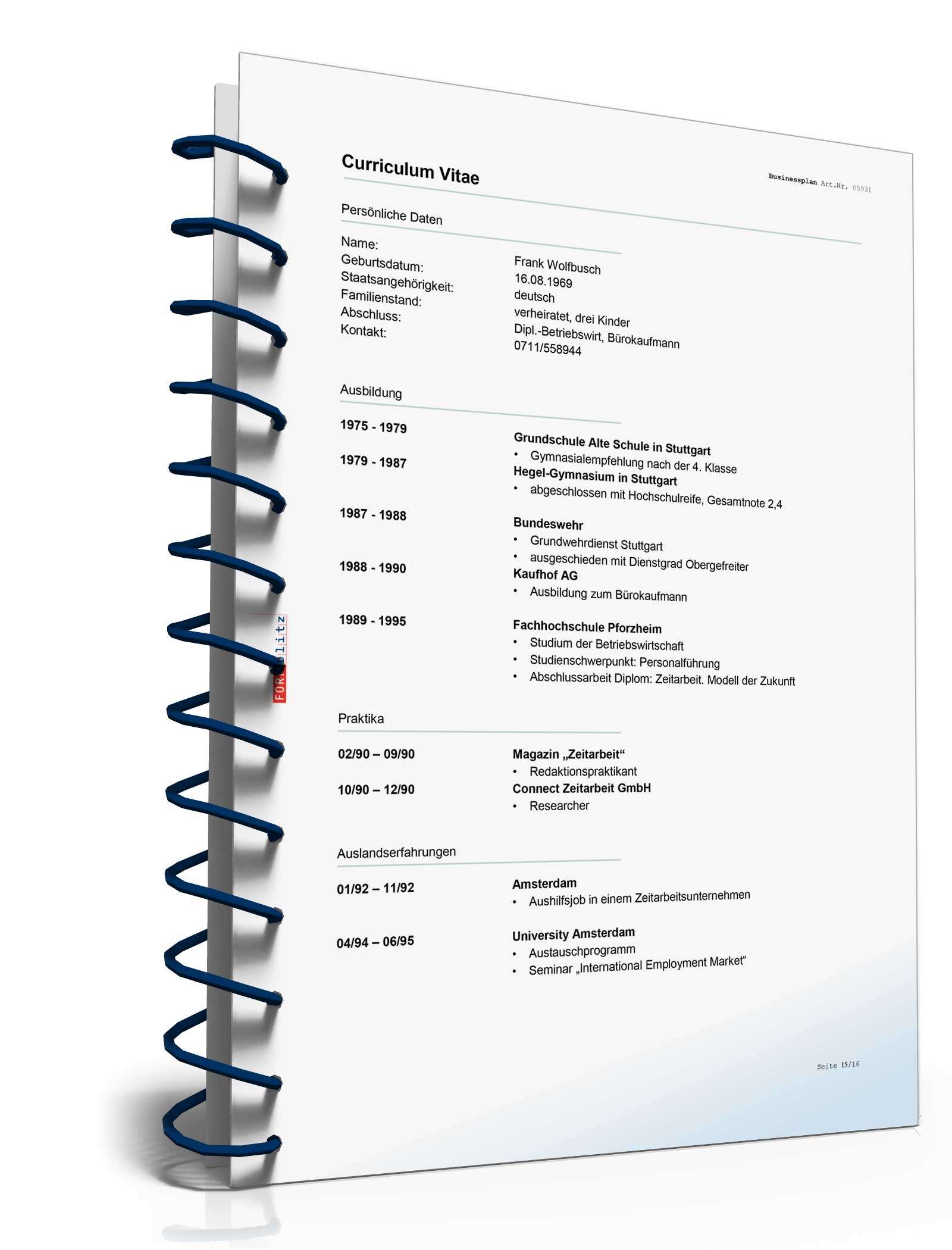 Businessplan Zeitarbeitsfirma Excel. Seite: 8