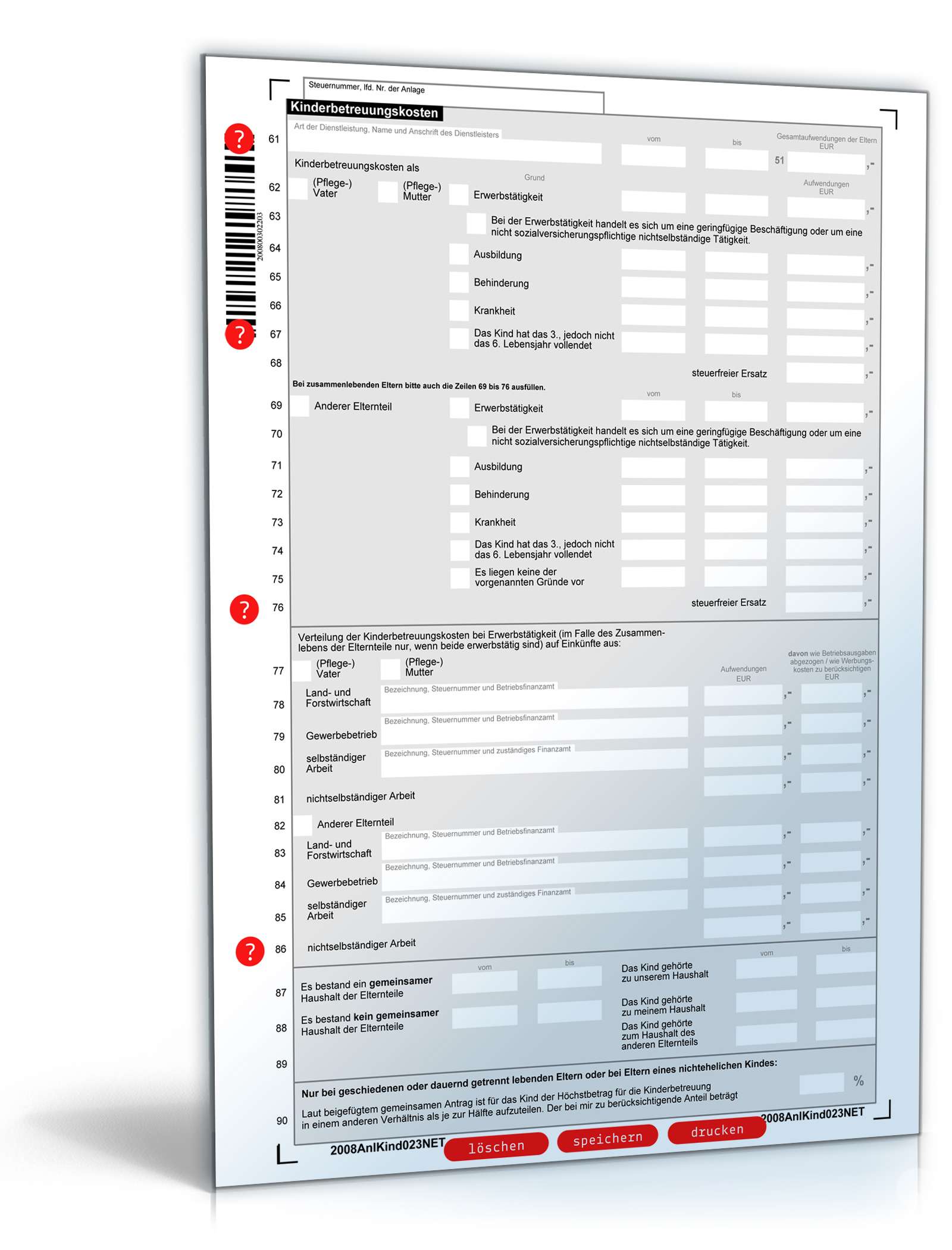 Anlage Kind 2008 PDF. Seite: 3
