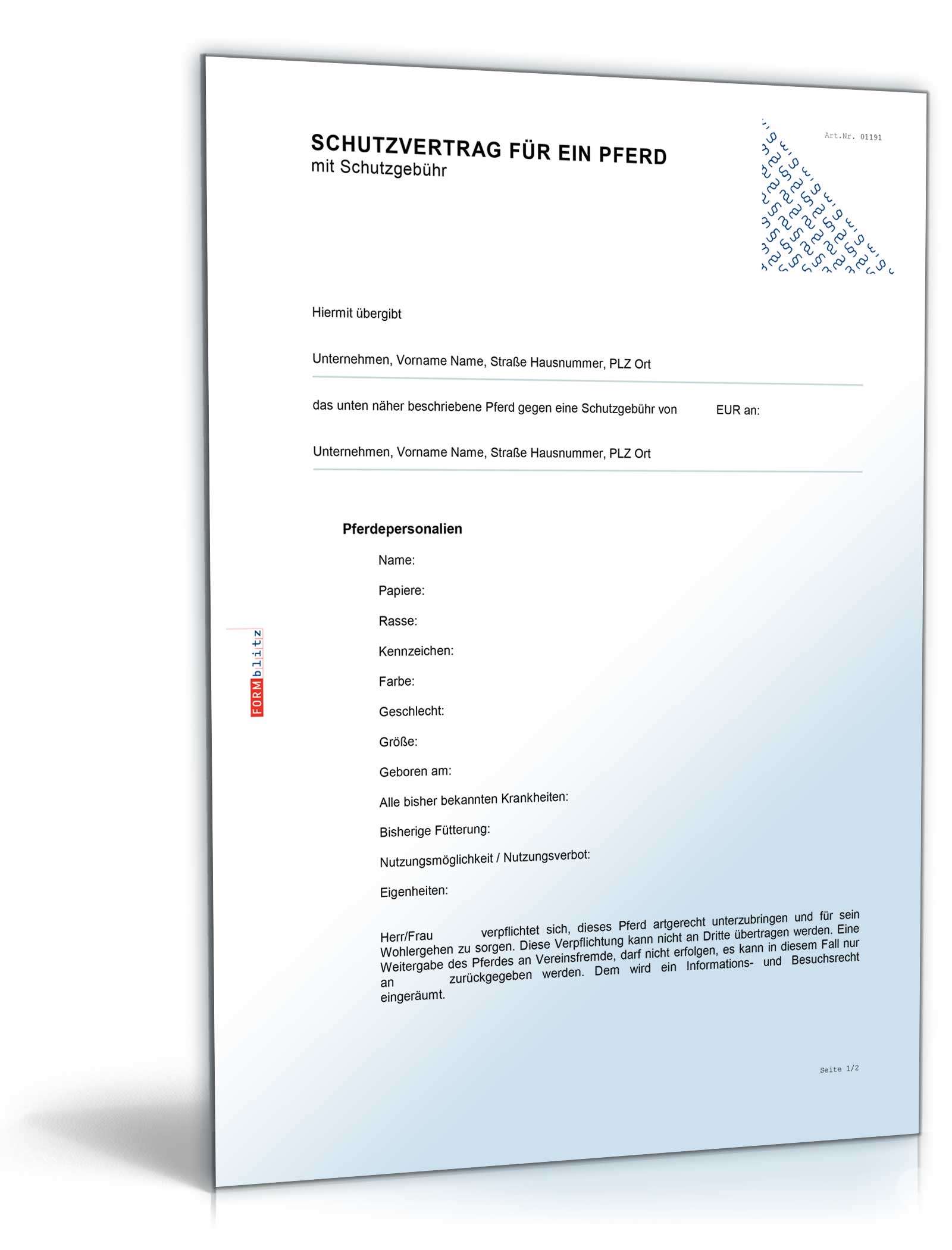 Vorlagen-Paket für Pferdehalter Excel. Seite: 10