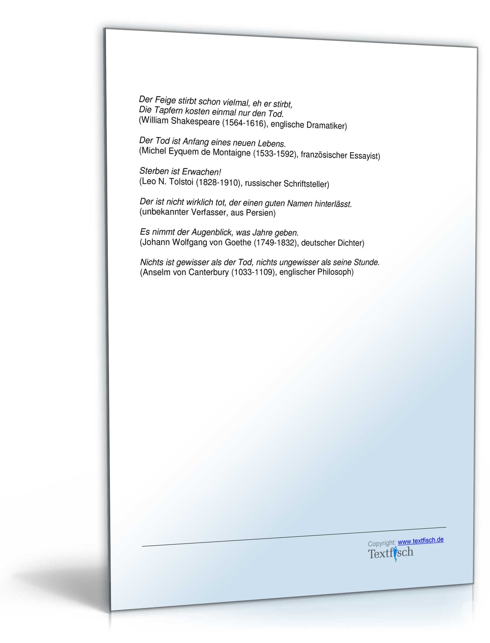 Kondolenzschreiben Tod eines Elternteils im Familien- oder Freundeskreis PDF. Seite: 6