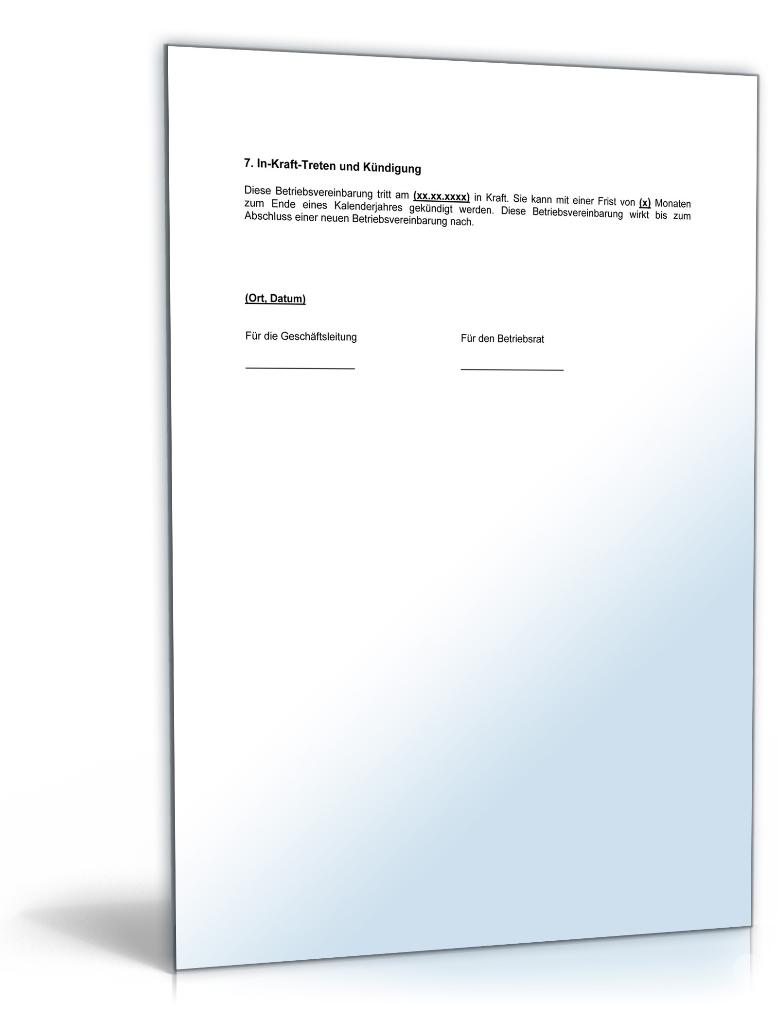 Betriebsvereinbarung zur Anordnung von Überstunden in Eilfällen PDF. Seite: 3