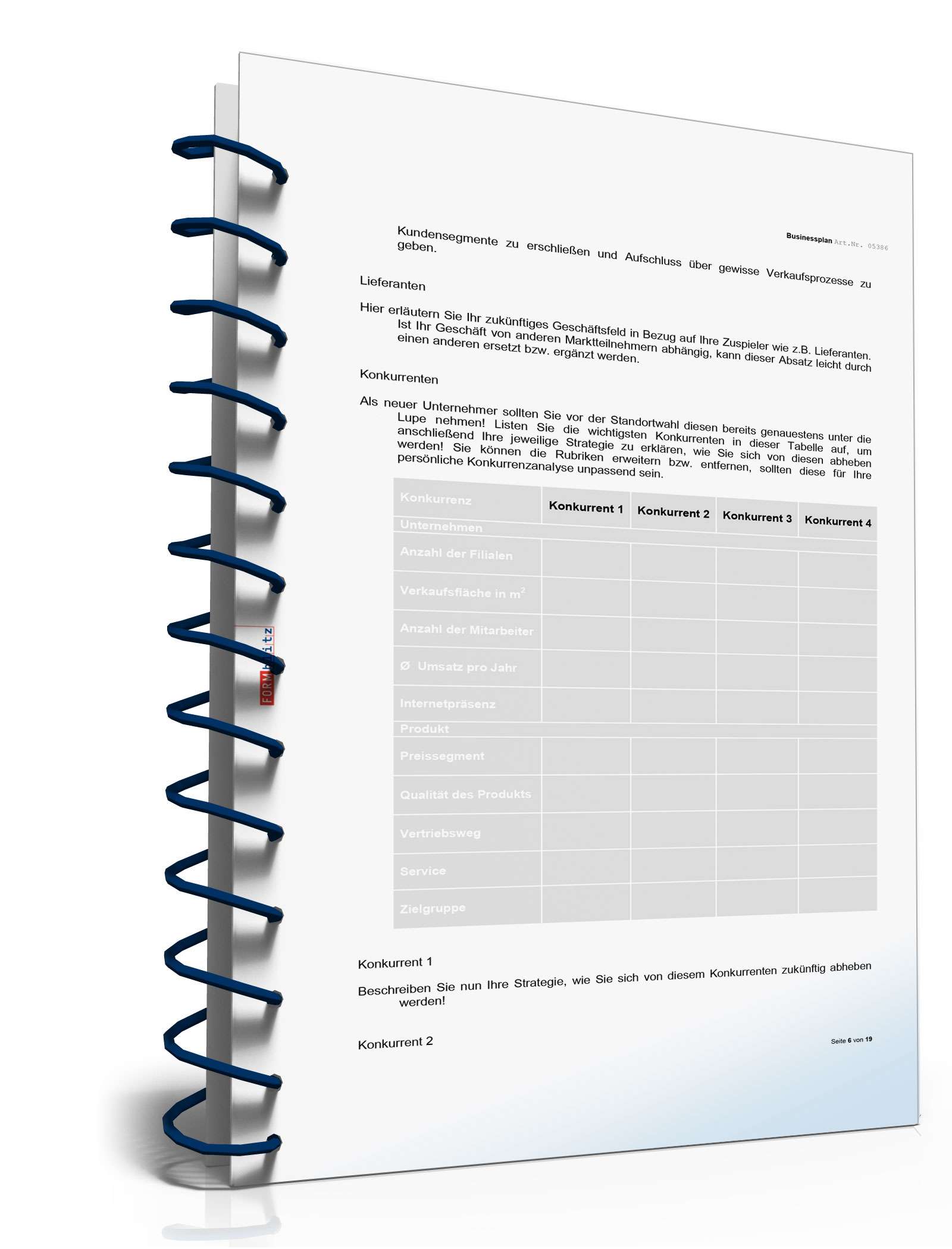 Businessplan E-Commerce Excel. Seite: 4