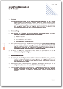 Sicherheitshinweise für IT-Benutzer Word