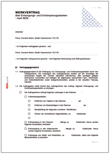 Werkvertrag Entsorgungs- und Entrümpelungsarbeiten Word