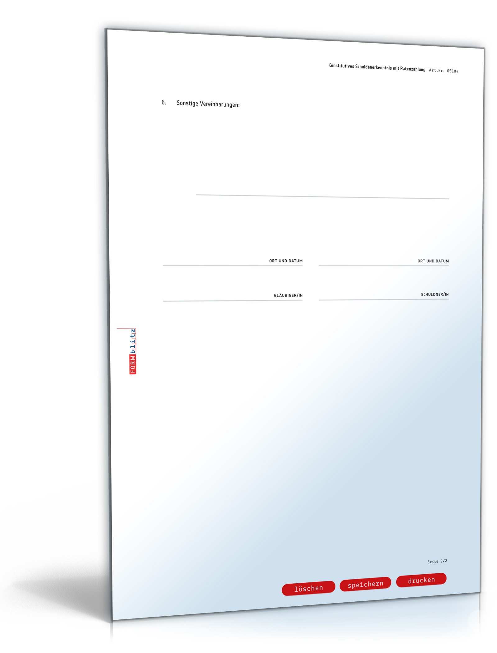 Schuldanerkenntnis konstitutiv Ratenzahlung PDF. Seite: 2