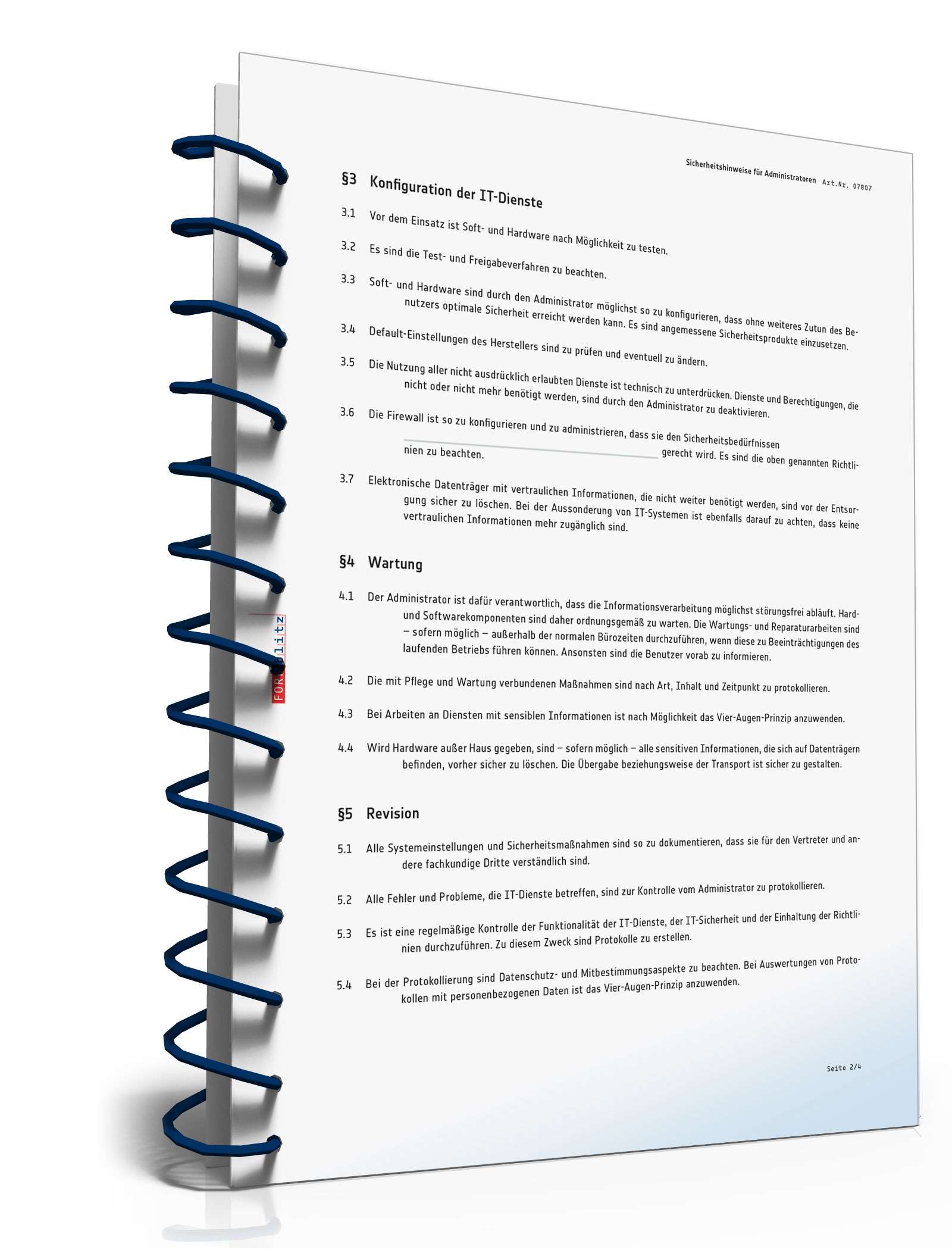 Sicherheitshinweise für Administratoren PDF. Seite: 3