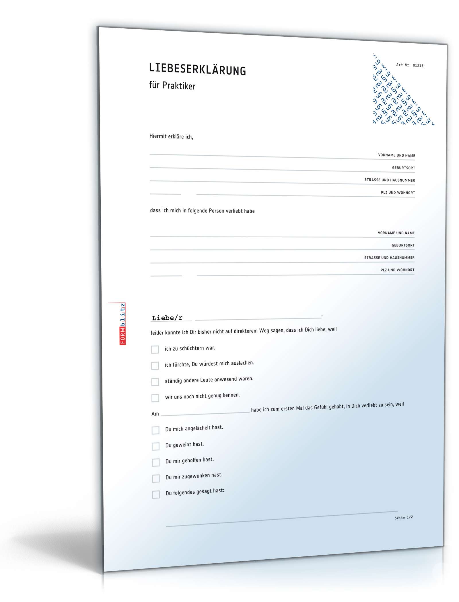 Liebeserklärung für Praktiker PDF