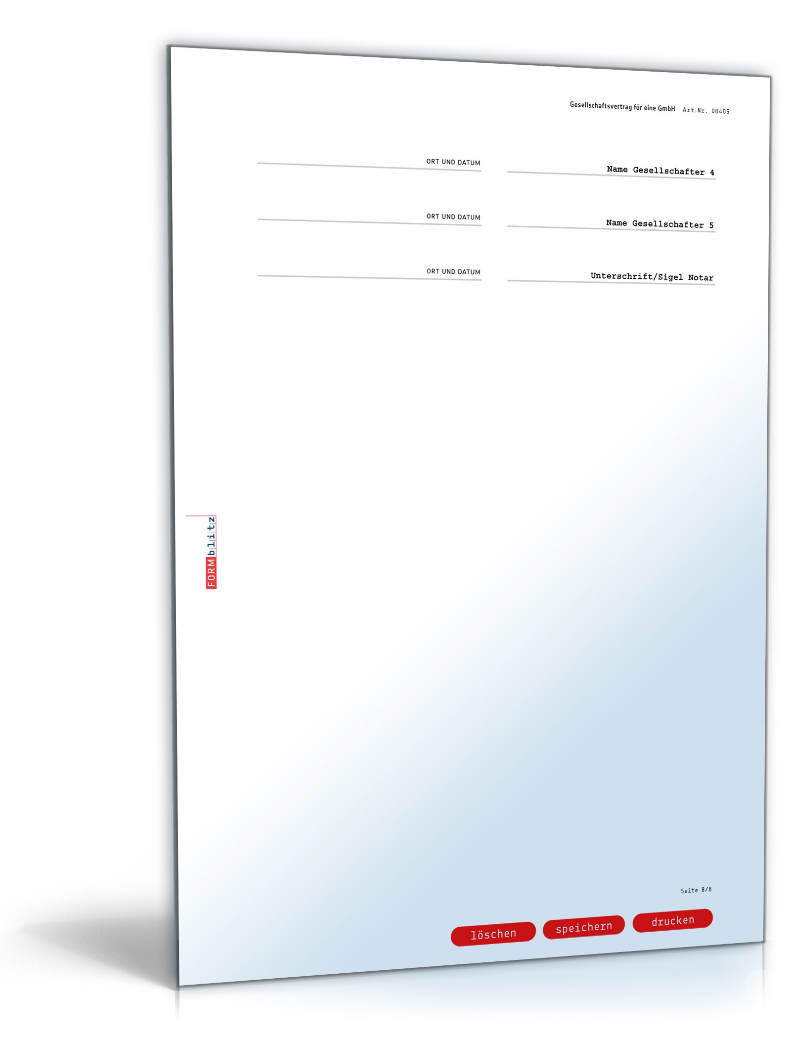 GmbH-Gesellschaftsvertrag PDF. Seite: 8