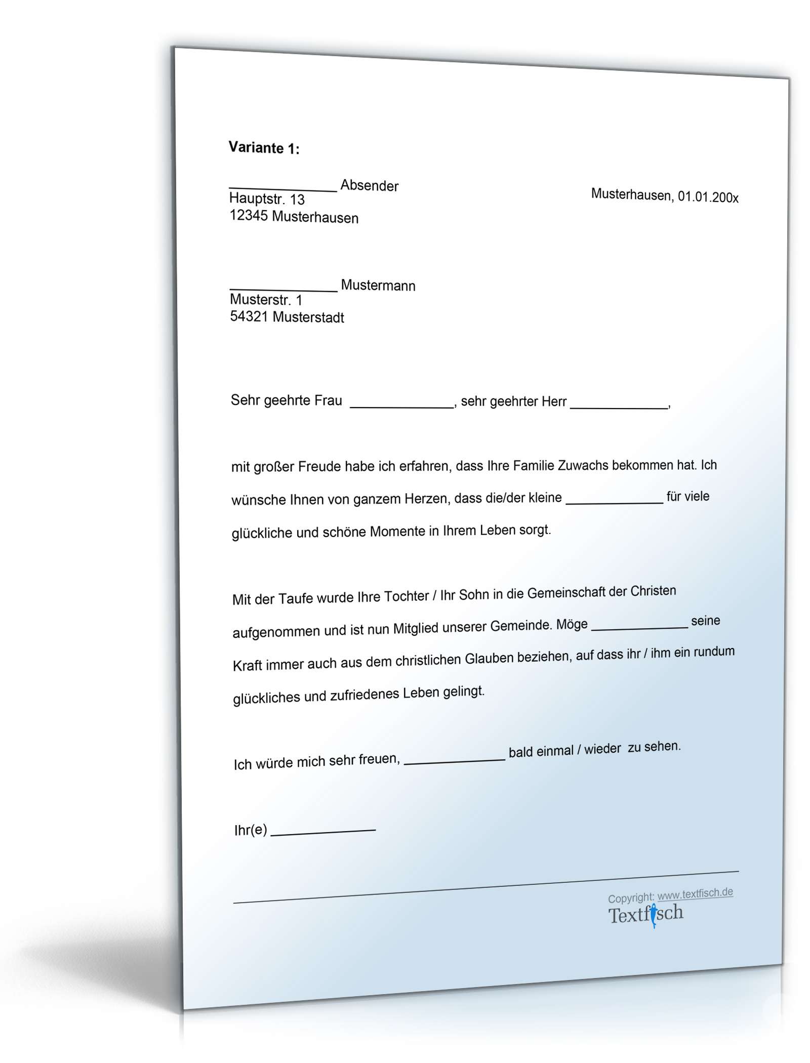 Gratulation Taufe Kind Word