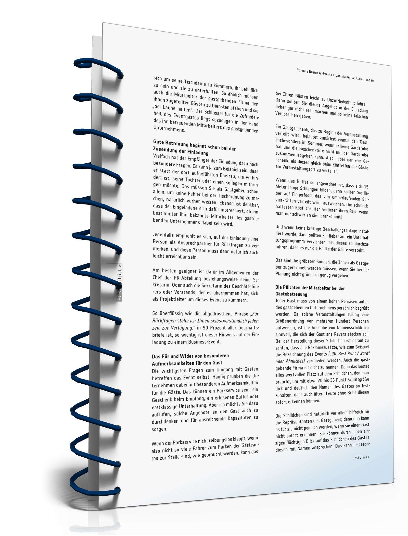 Ratgeber Organisation Business-Event  PDF. Seite: 8