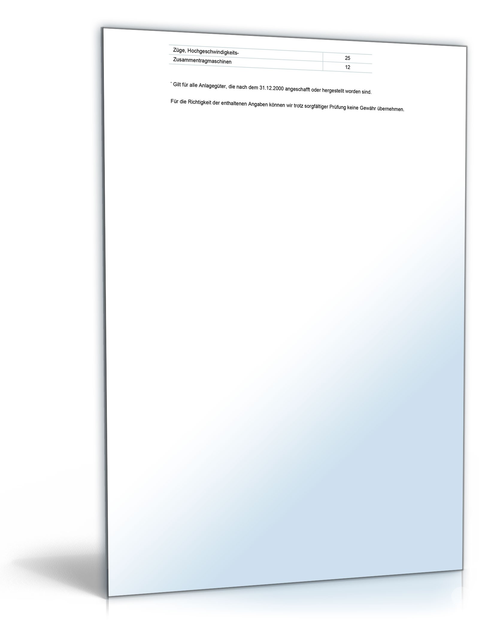 Anlagenverzeichnis Excel. Seite: 14