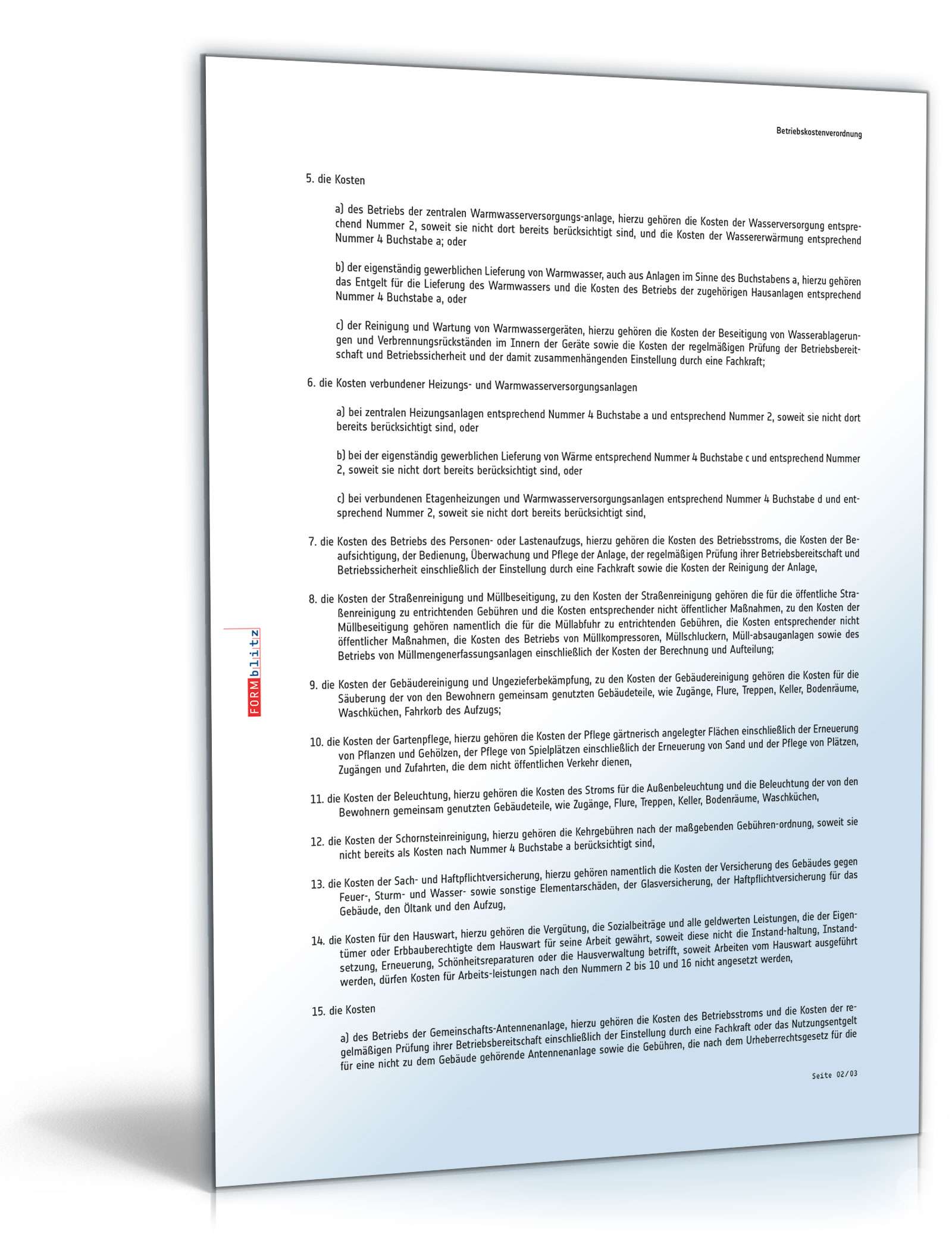 Grüner Mietvertrag für Gewerbe PDF. Seite: 19