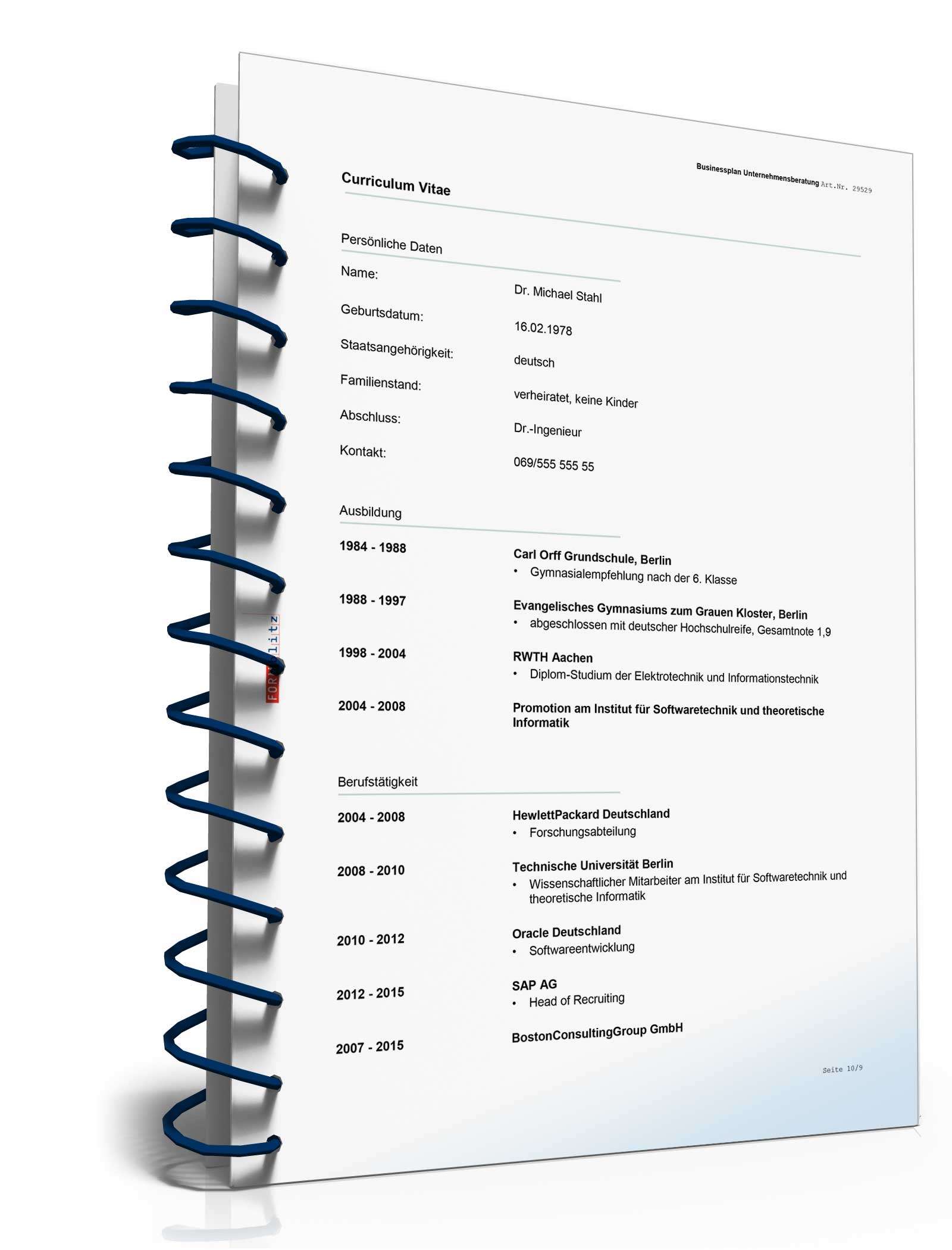 Businessplan Unternehmensberatung Excel. Seite: 15