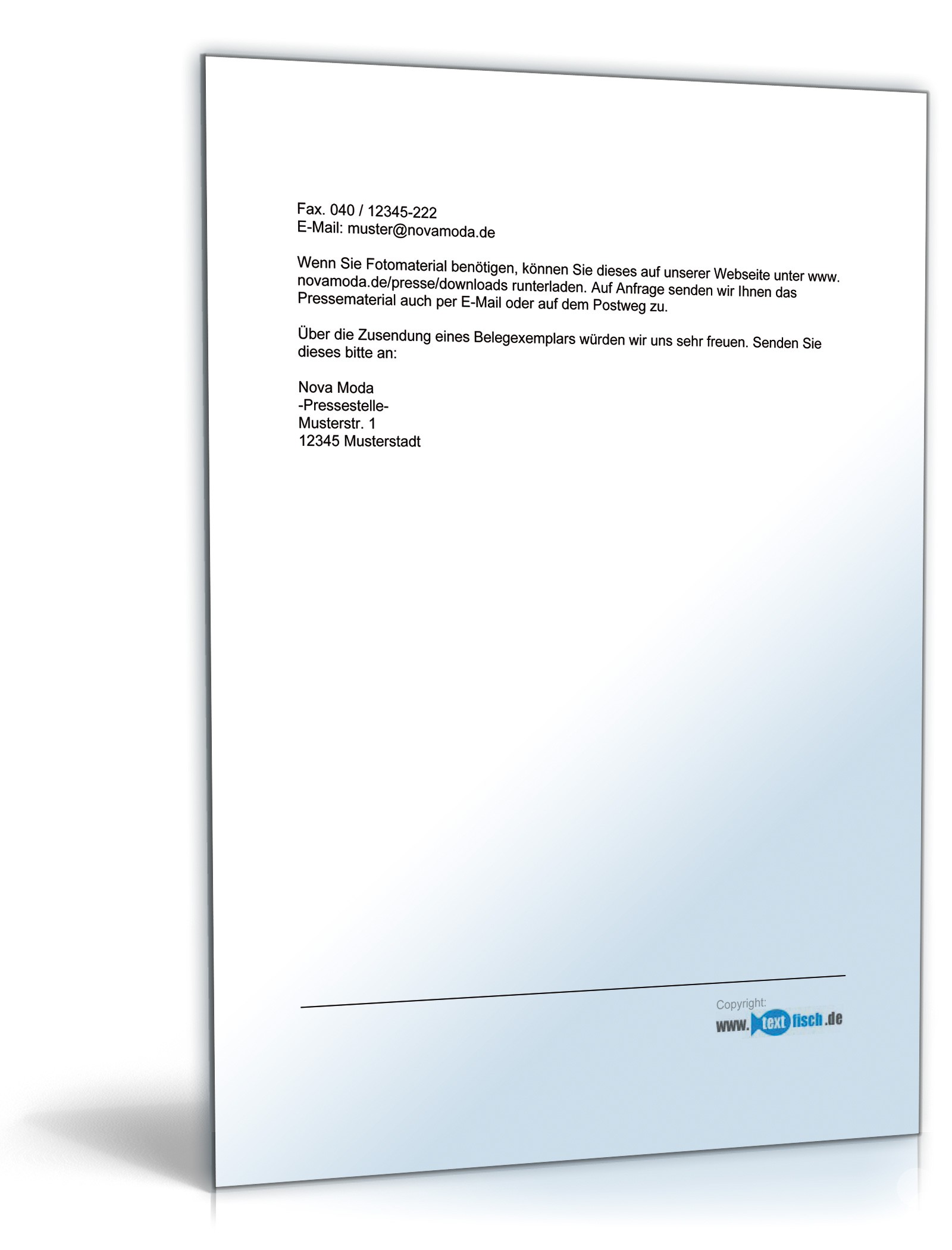 Pressemitteilung über neuen Trend im Bekleidungsladen  PDF. Seite: 2