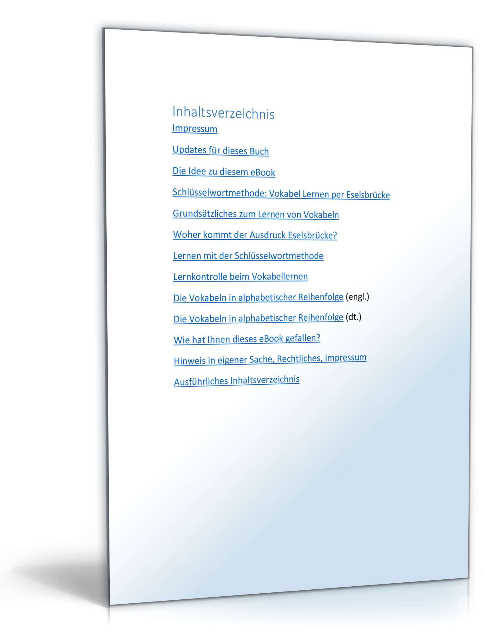 Vokabel Lernen mit Eselsbrücken Excel. Seite: 4