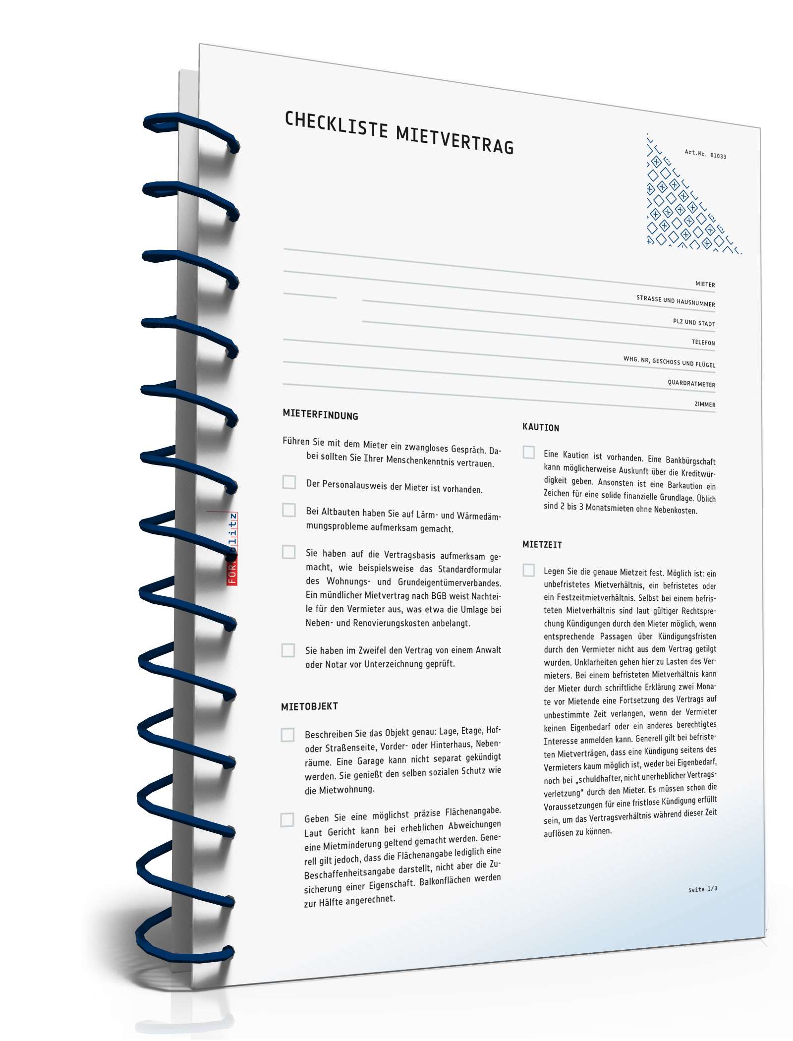 Checkliste für den Vermieter PDF