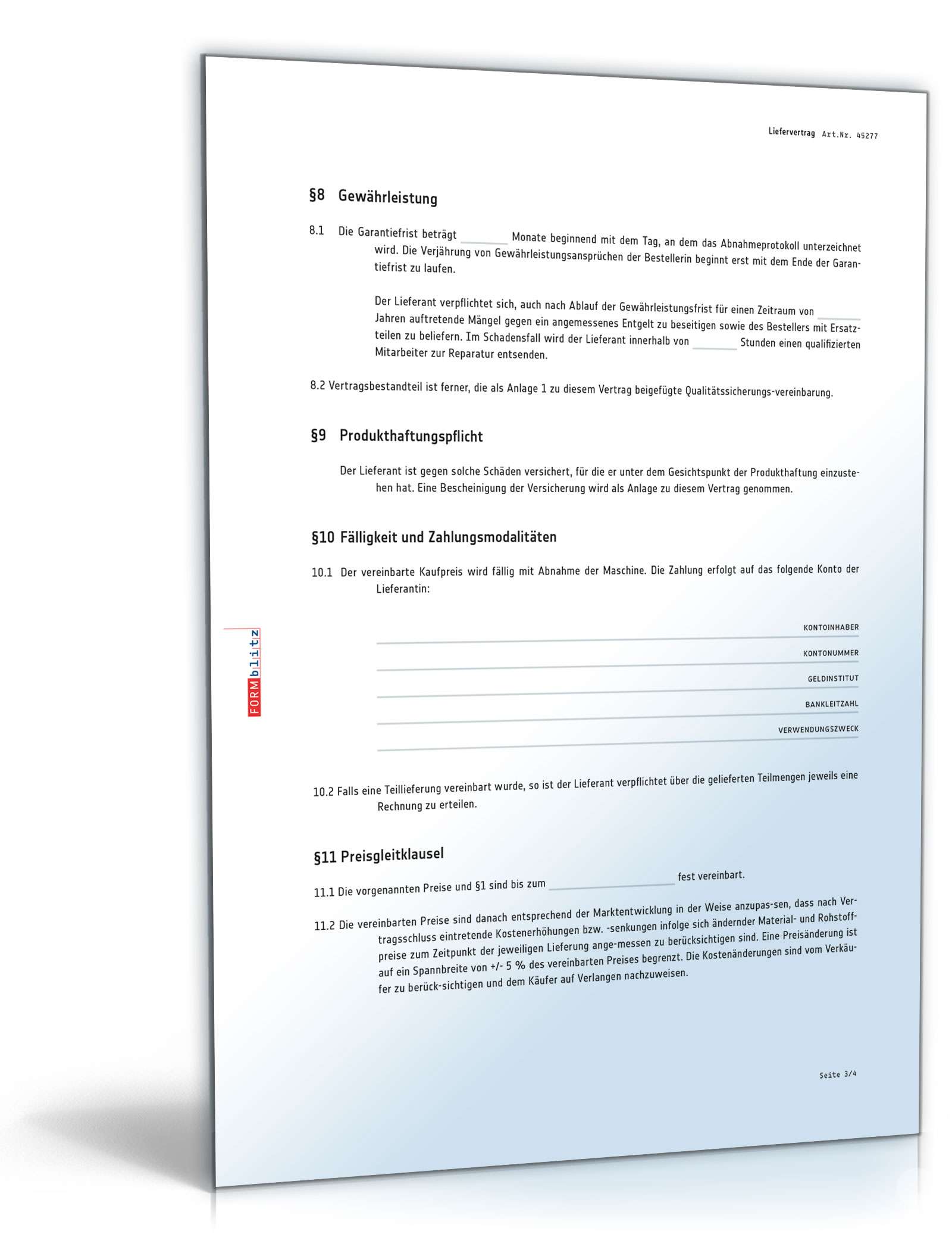 Liefervertrag PDF. Seite: 3