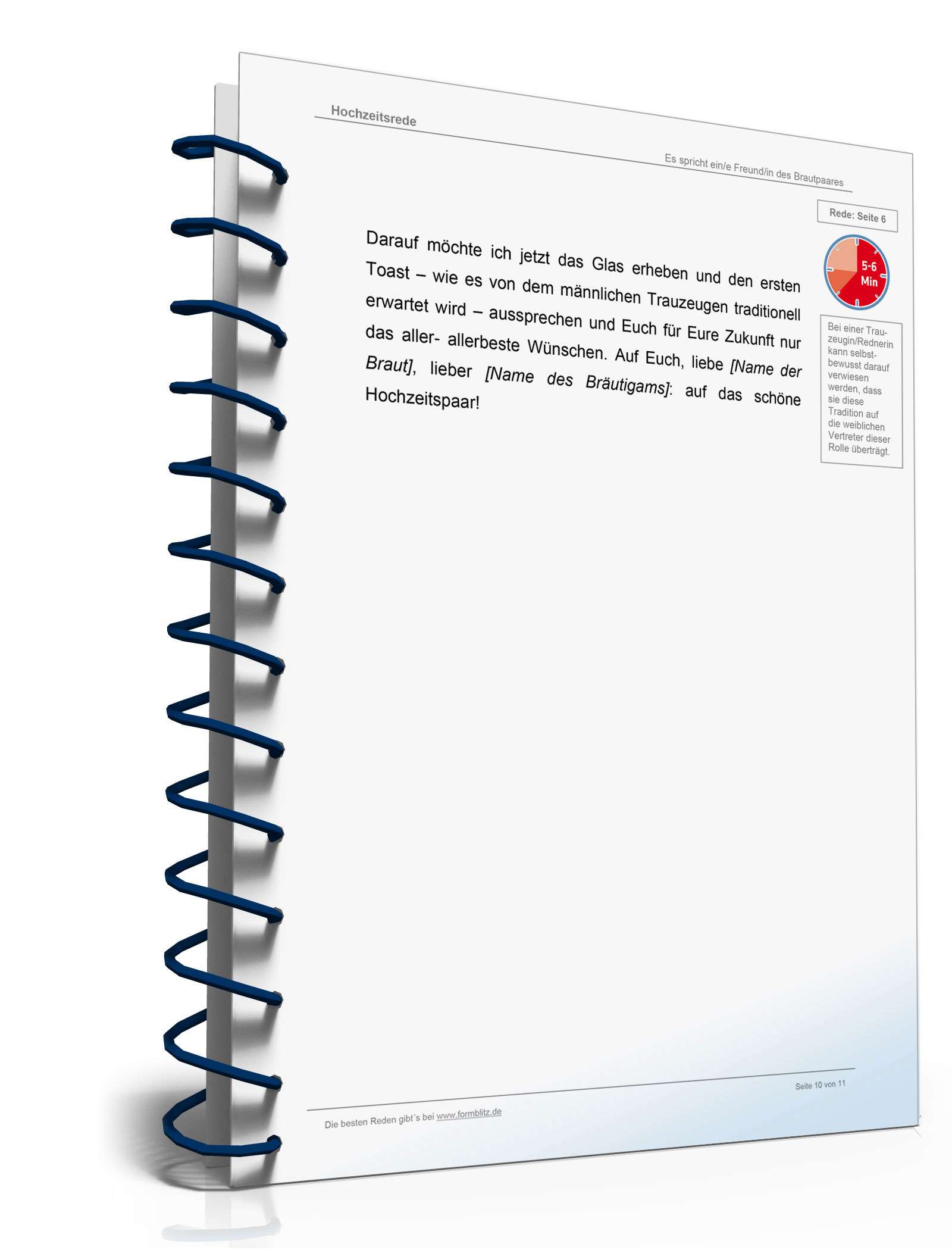 Hochzeitsrede Trauzeuge/Trauzeugin Excel. Seite: 10