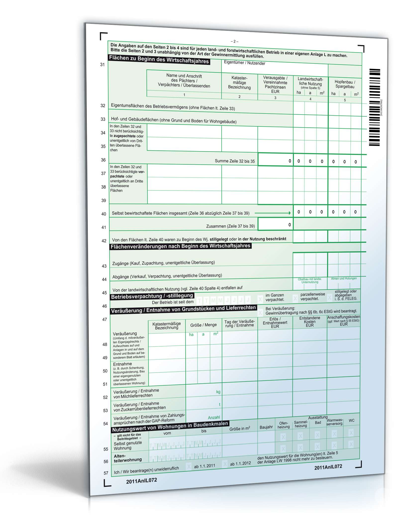 Anlage L 2011 PDF. Seite: 2