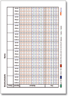 Große Blutdrucktabelle Excel