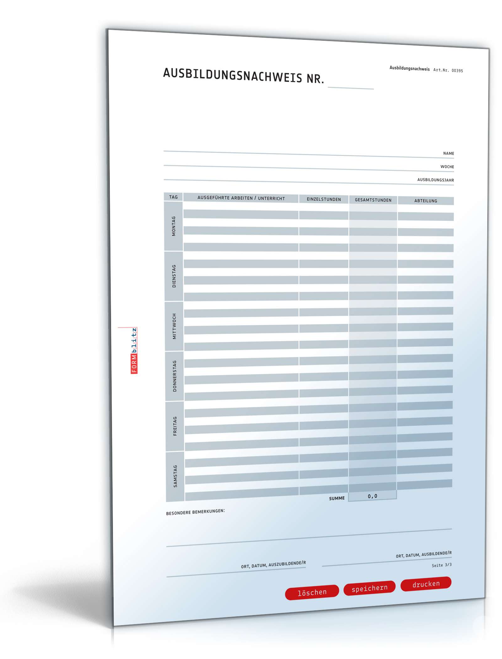 Ausbildungsnachweis PDF. Seite: 3