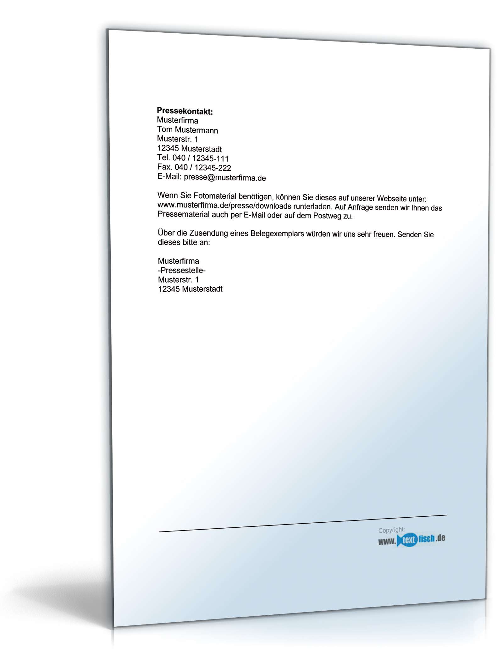 Pressemitteilung Vorstellung eines neuen Produktes PDF. Seite: 2