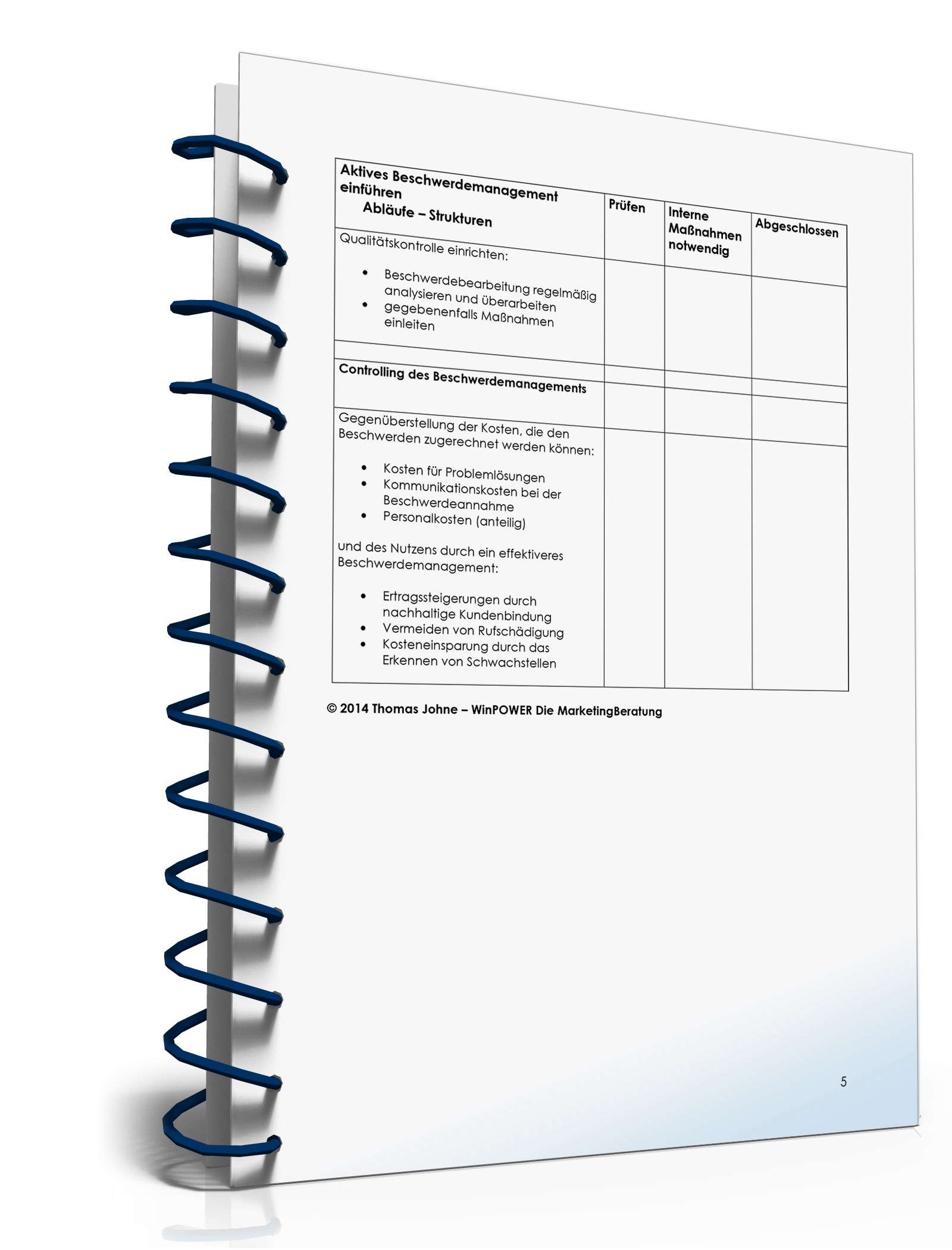 Checkliste - Beschwerdemanagement PDF. Seite: 5