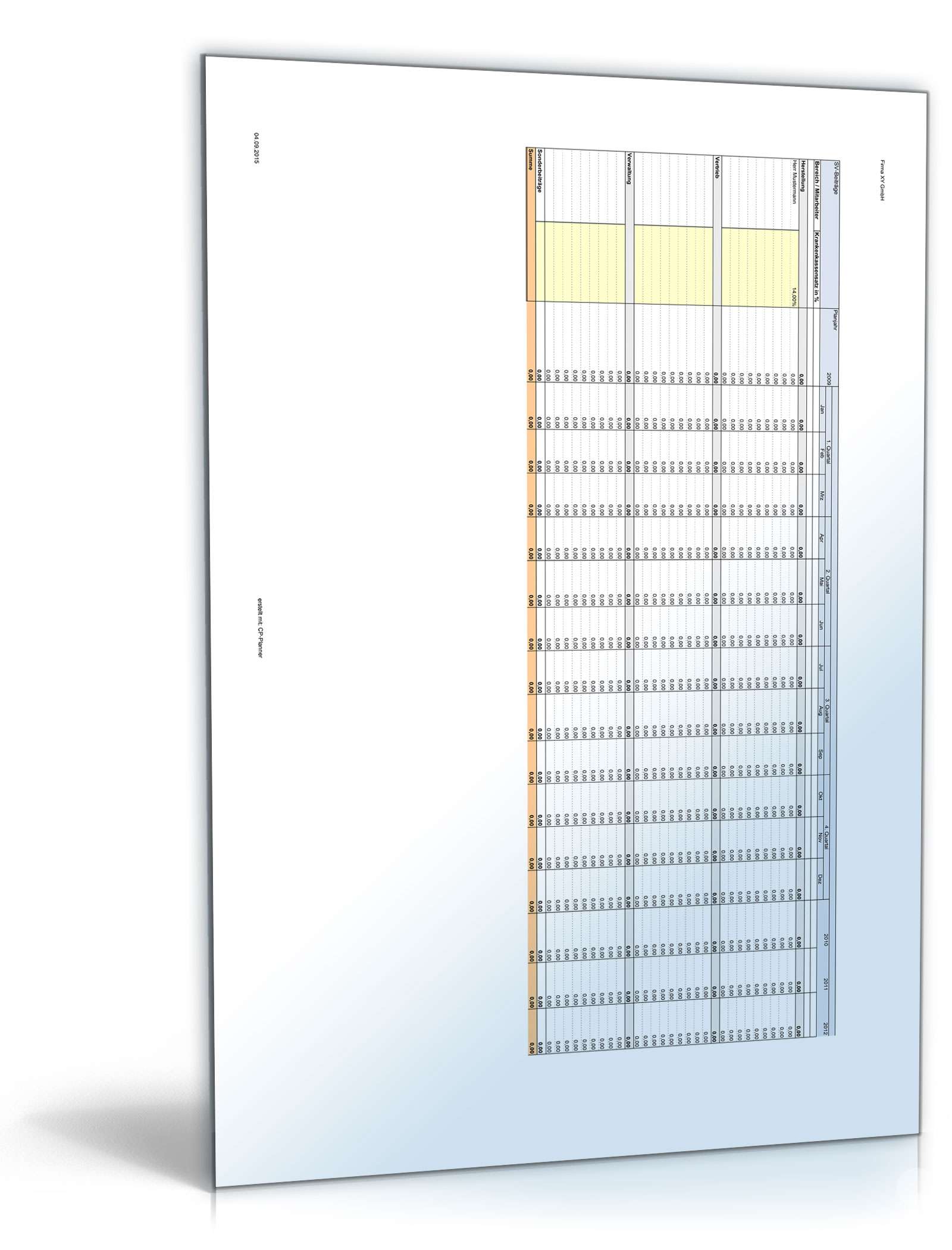 Unternehmensplanung Excel. Seite: 15