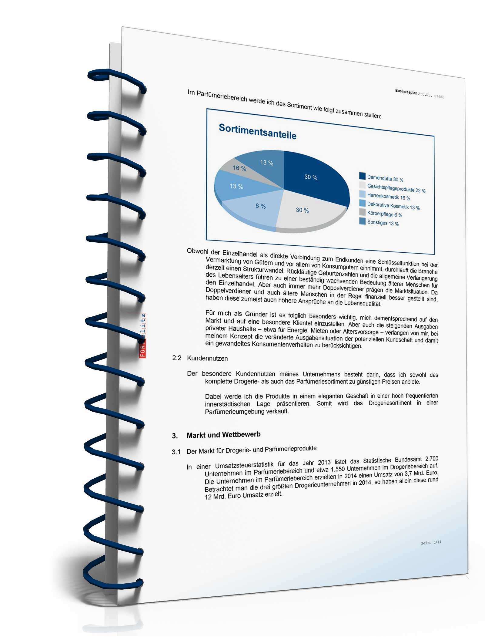 Businessplan Drogerie / Parfümerie Excel. Seite: 3