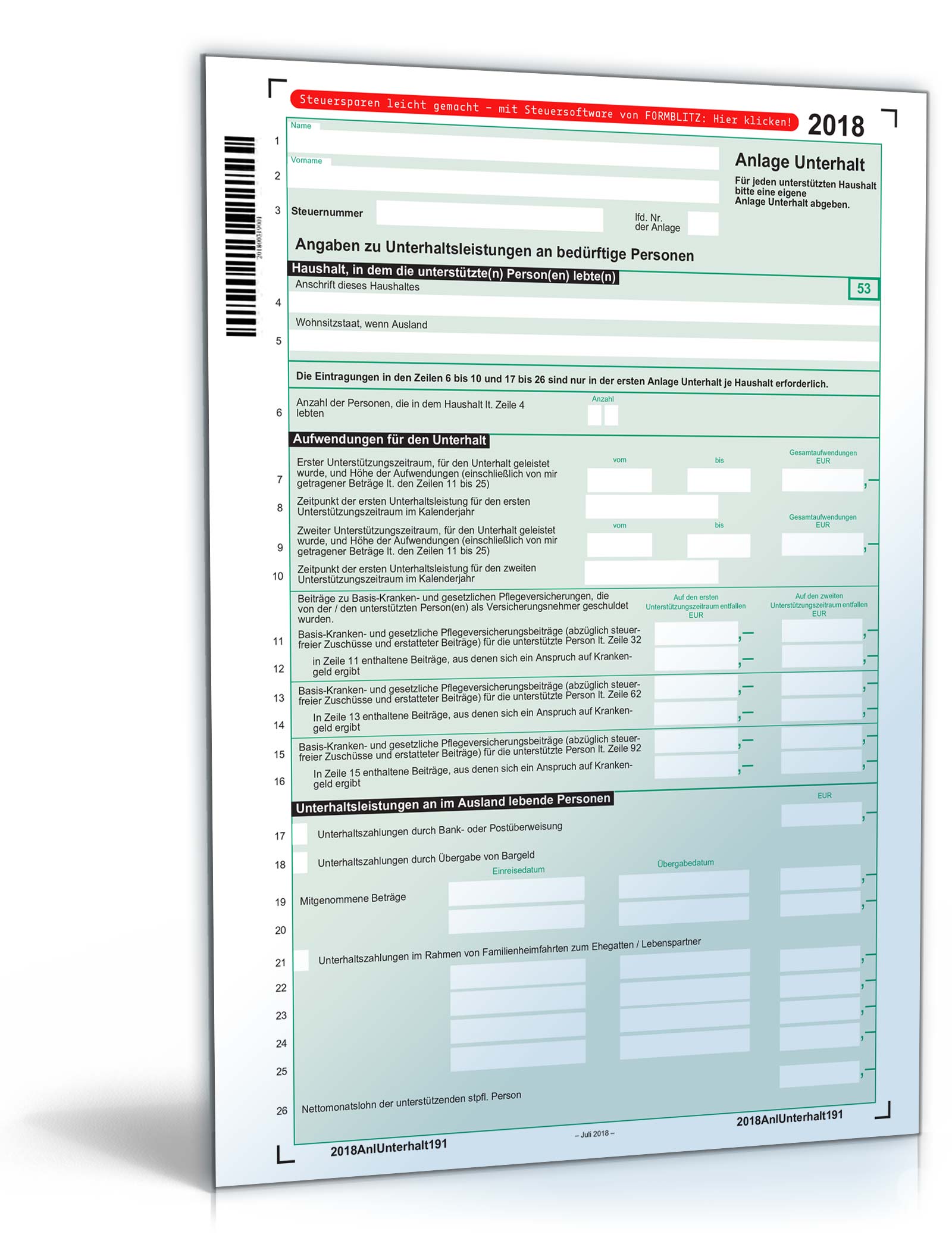 Anlage Unterhalt 2018 PDF