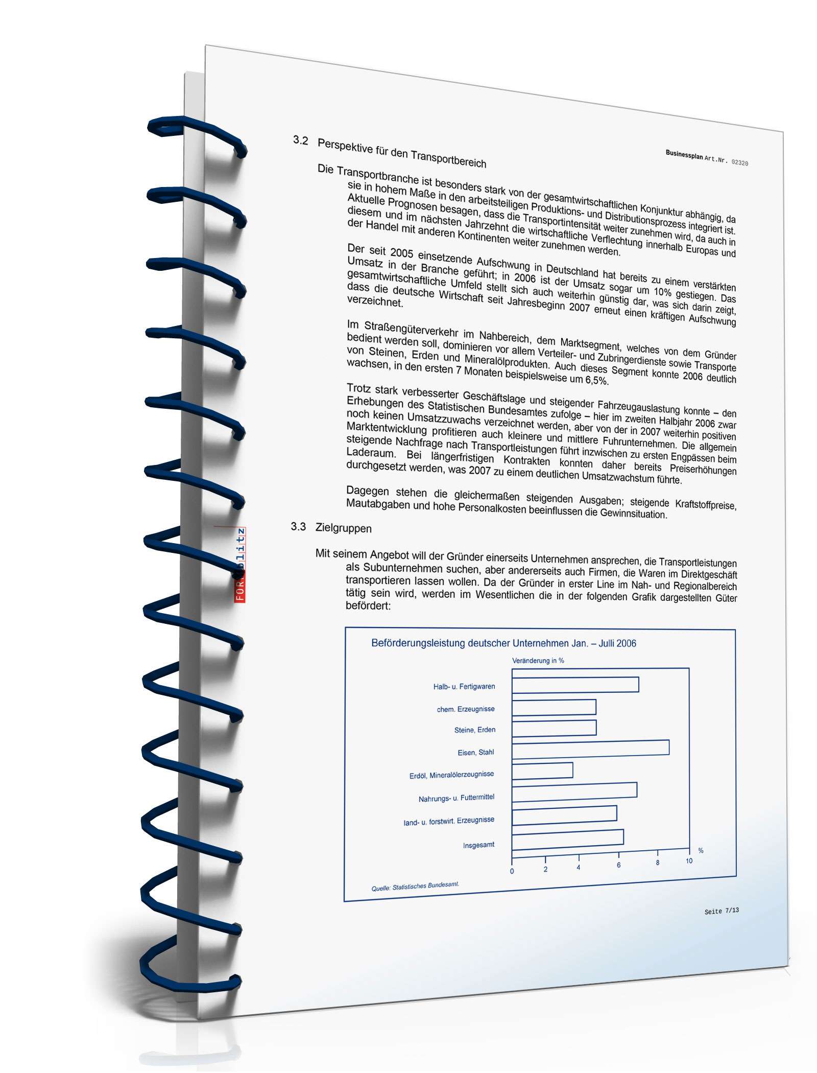 Businessplan Transport-Unternehmen Excel. Seite: 10