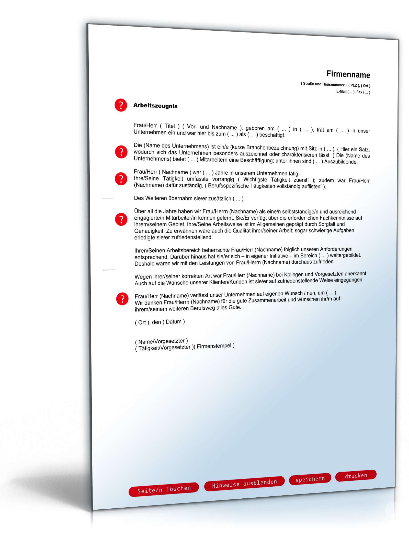 Arbeitszeugnis Ausreichend PDF