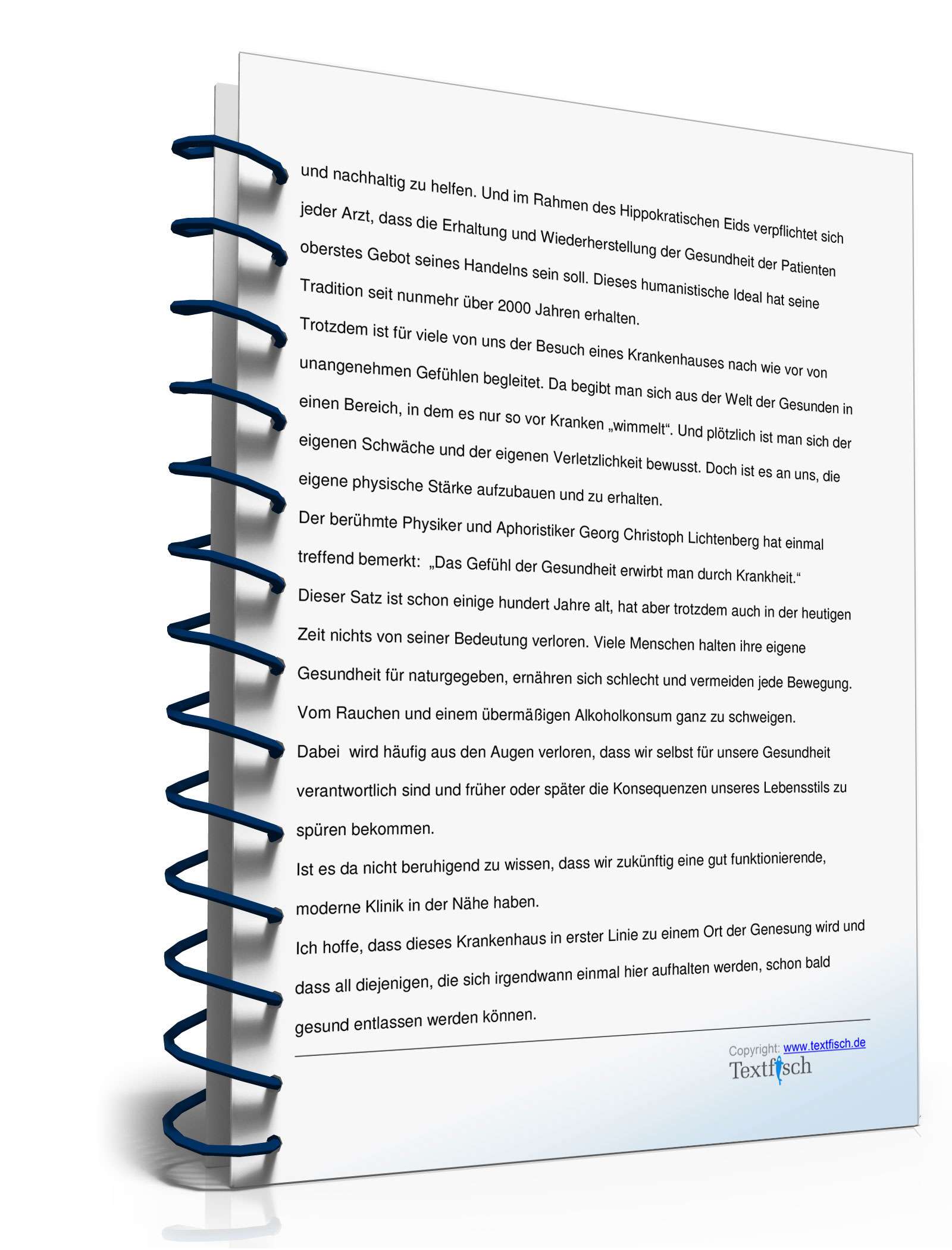 Eröffnungsrede zur Eröffnung einer Klinik  PDF. Seite: 3