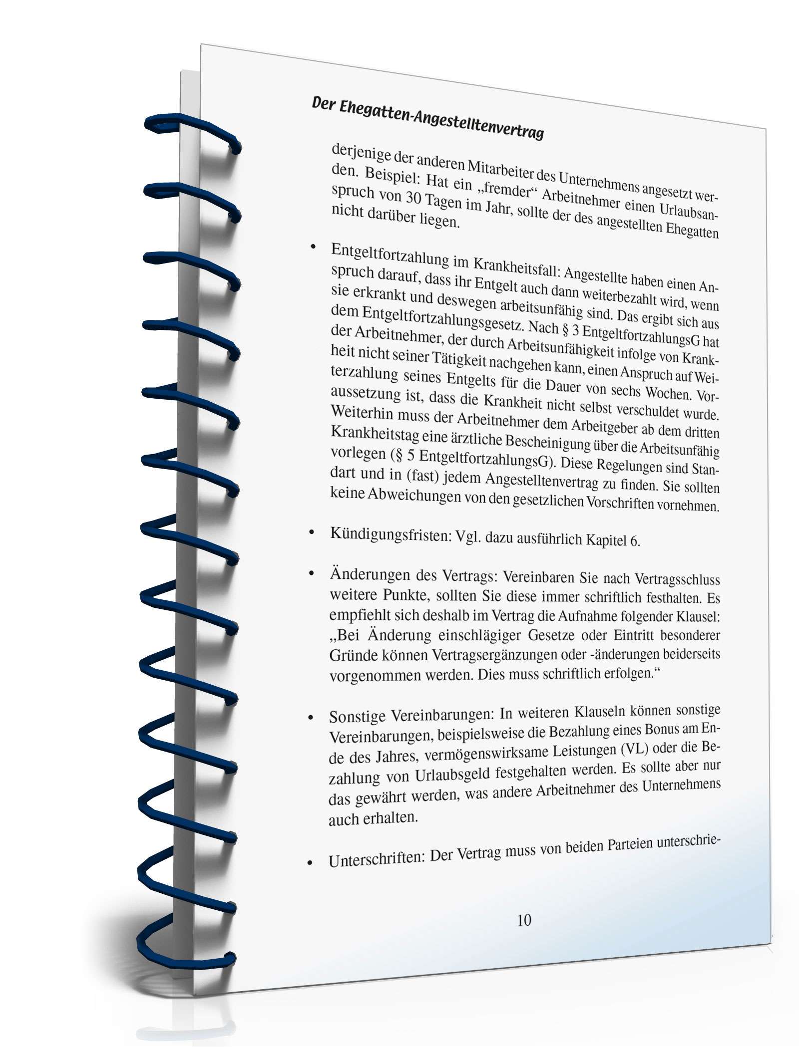 Ratgeber Ehegatten-Angestelltenvertrag PDF. Seite: 9