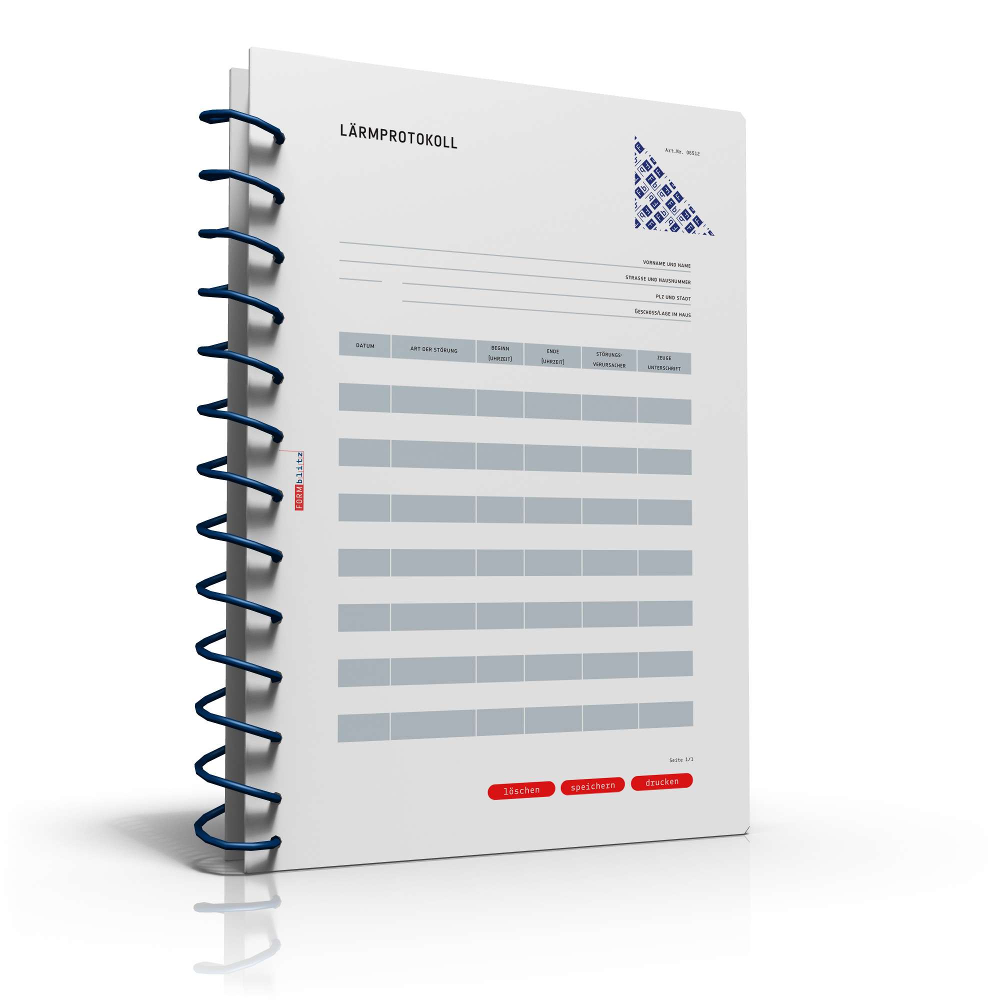 Lärmprotokoll PDF. Seite: 2