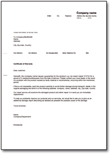 Garantieerklärung englisch/deutsch Word