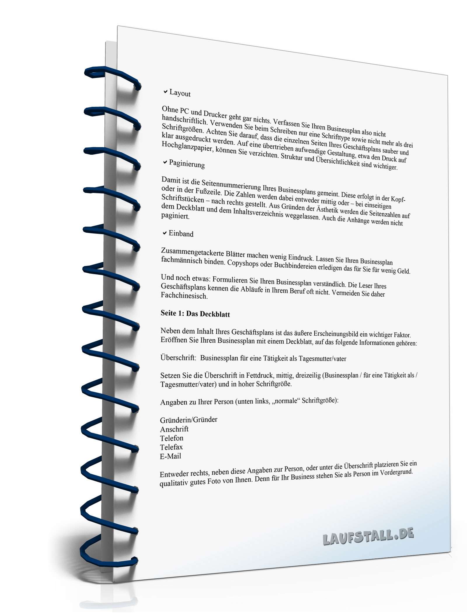 Ratgeber Businessplan Tageseltern PDF. Seite: 3