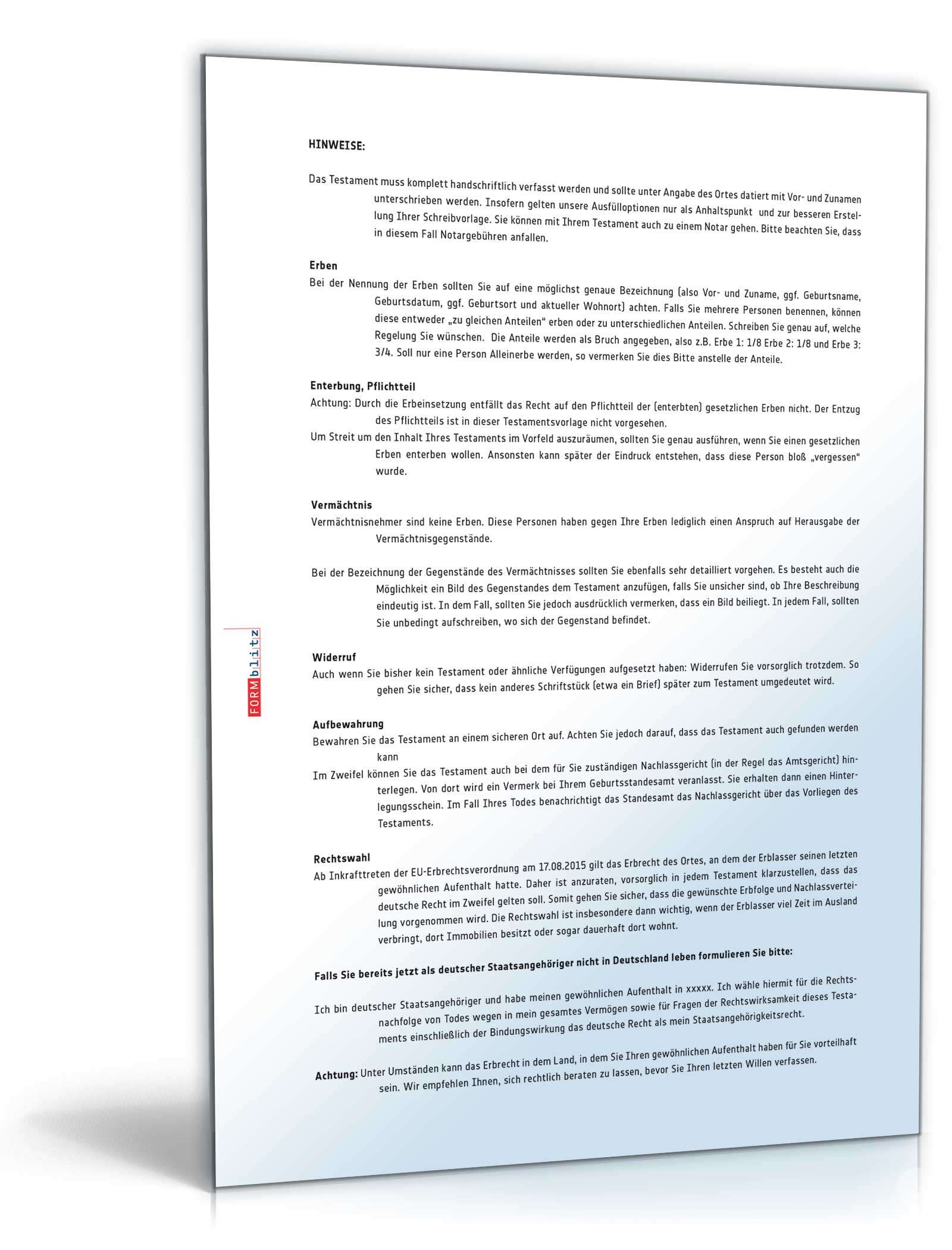 Stiftungstestament PDF. Seite: 3