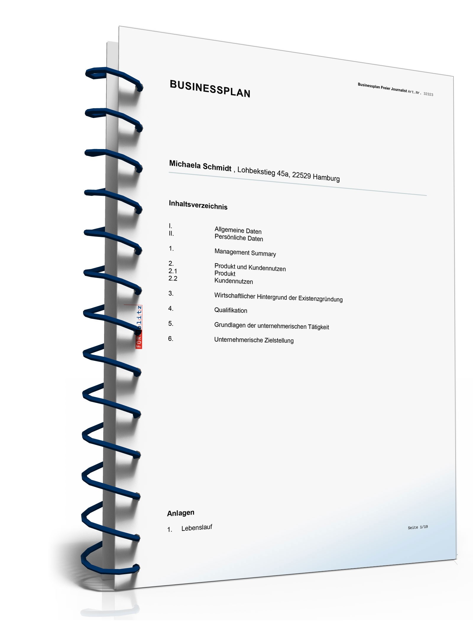 Businessplan Freier Lektor Excel. Seite: 3